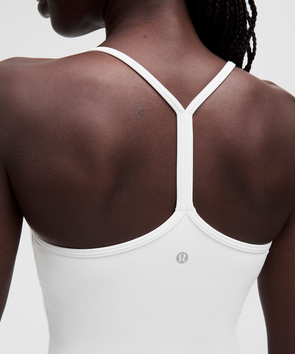 Flow Y Cropped Tank Top *Light Support, B/C Cup White