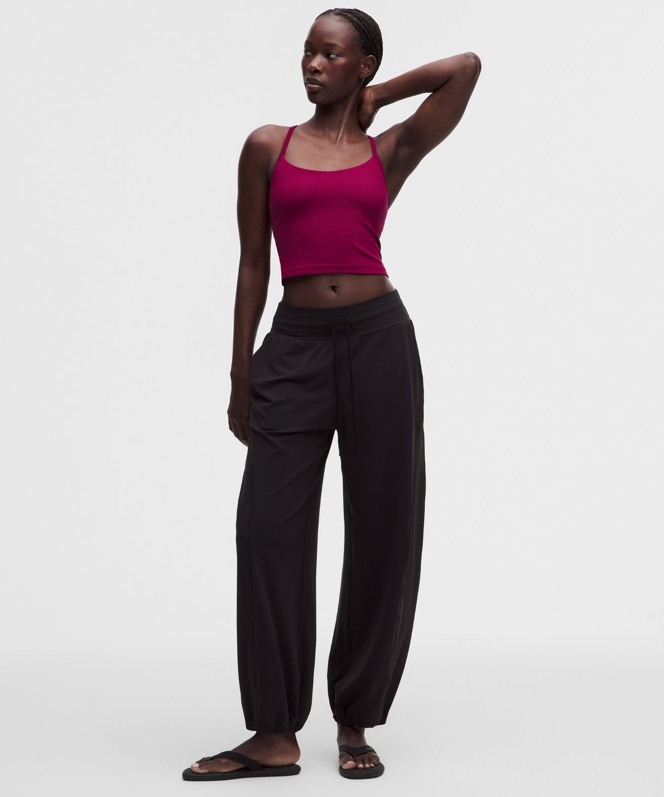 Flow Y Cropped Tank Top *Light Support, B/C Cup Raspberry Rave