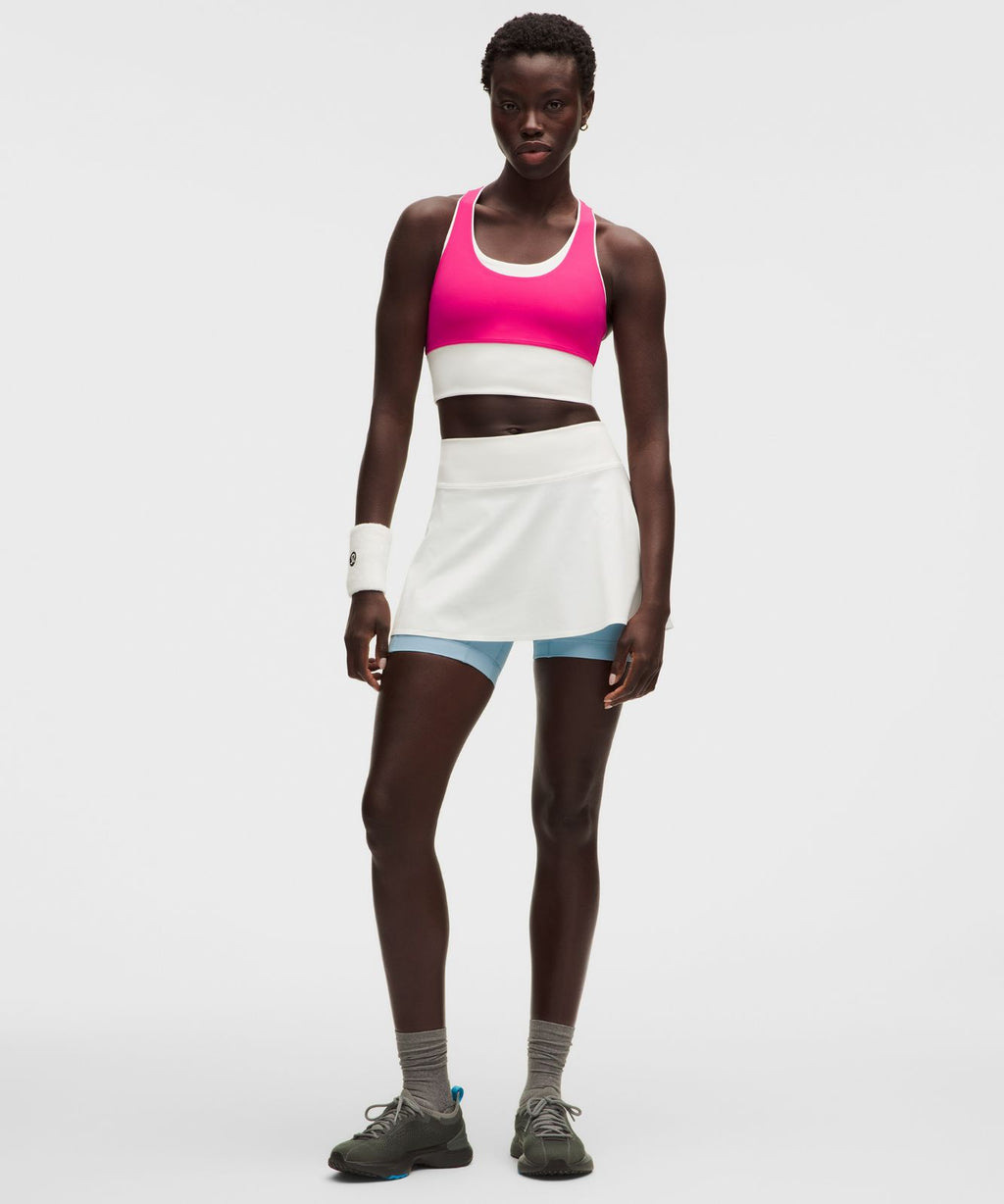 Layered Racerback Tennis Tank Top Flamingo Fun Tone/White
