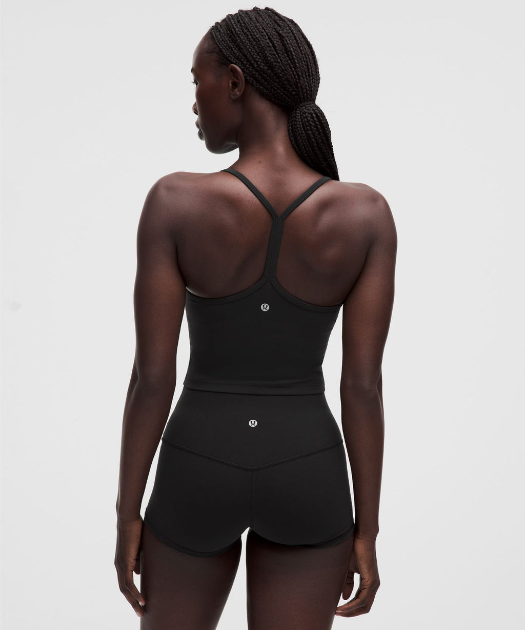 Flow Y Cropped Tank Top *Light Support, B/C Cup Black