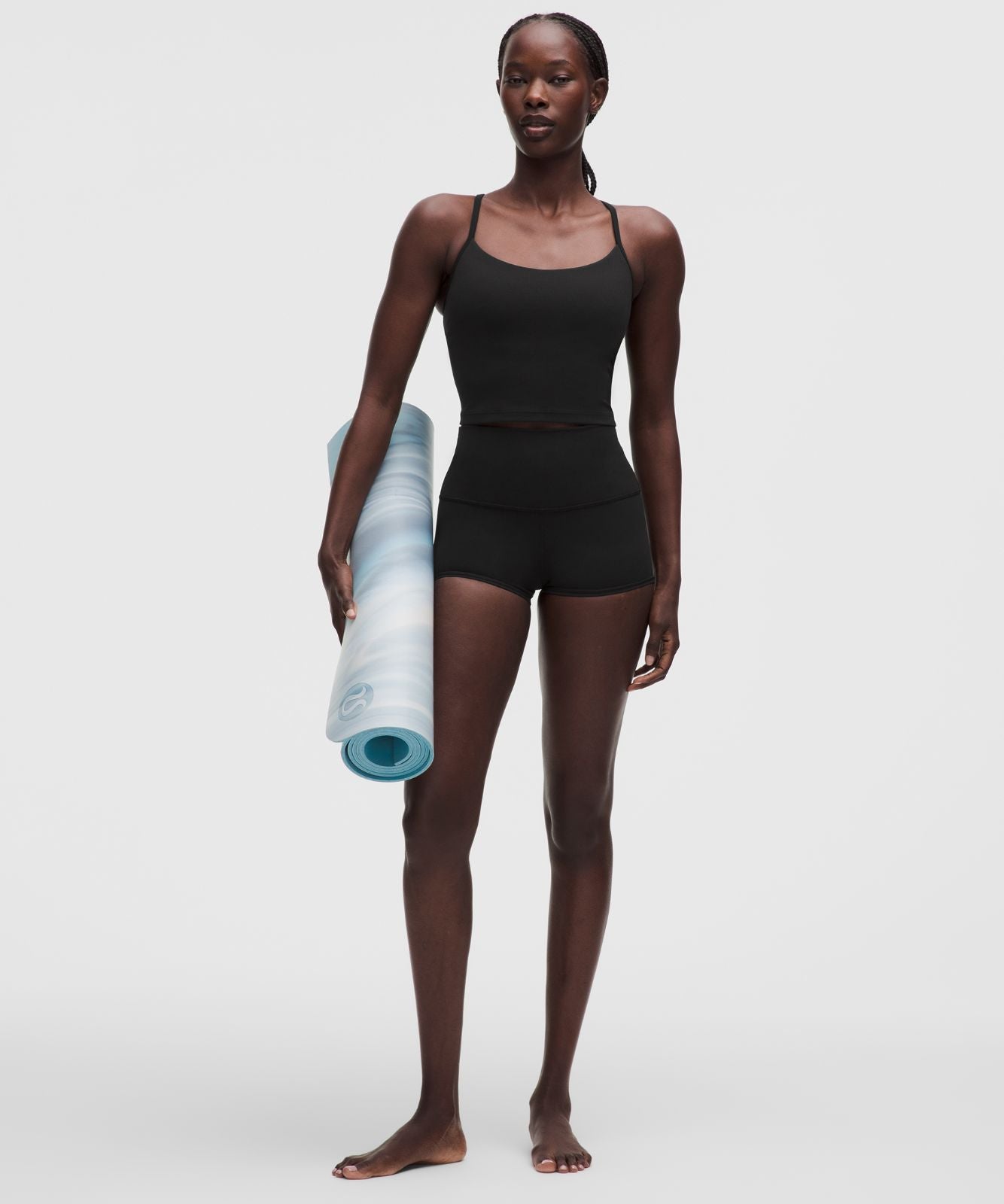 Flow Y Cropped Tank Top *Light Support, B/C Cup Black