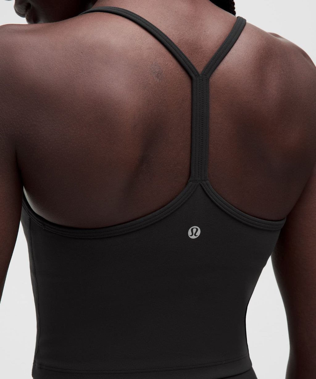 Flow Y Cropped Tank Top *Light Support, B/C Cup Black