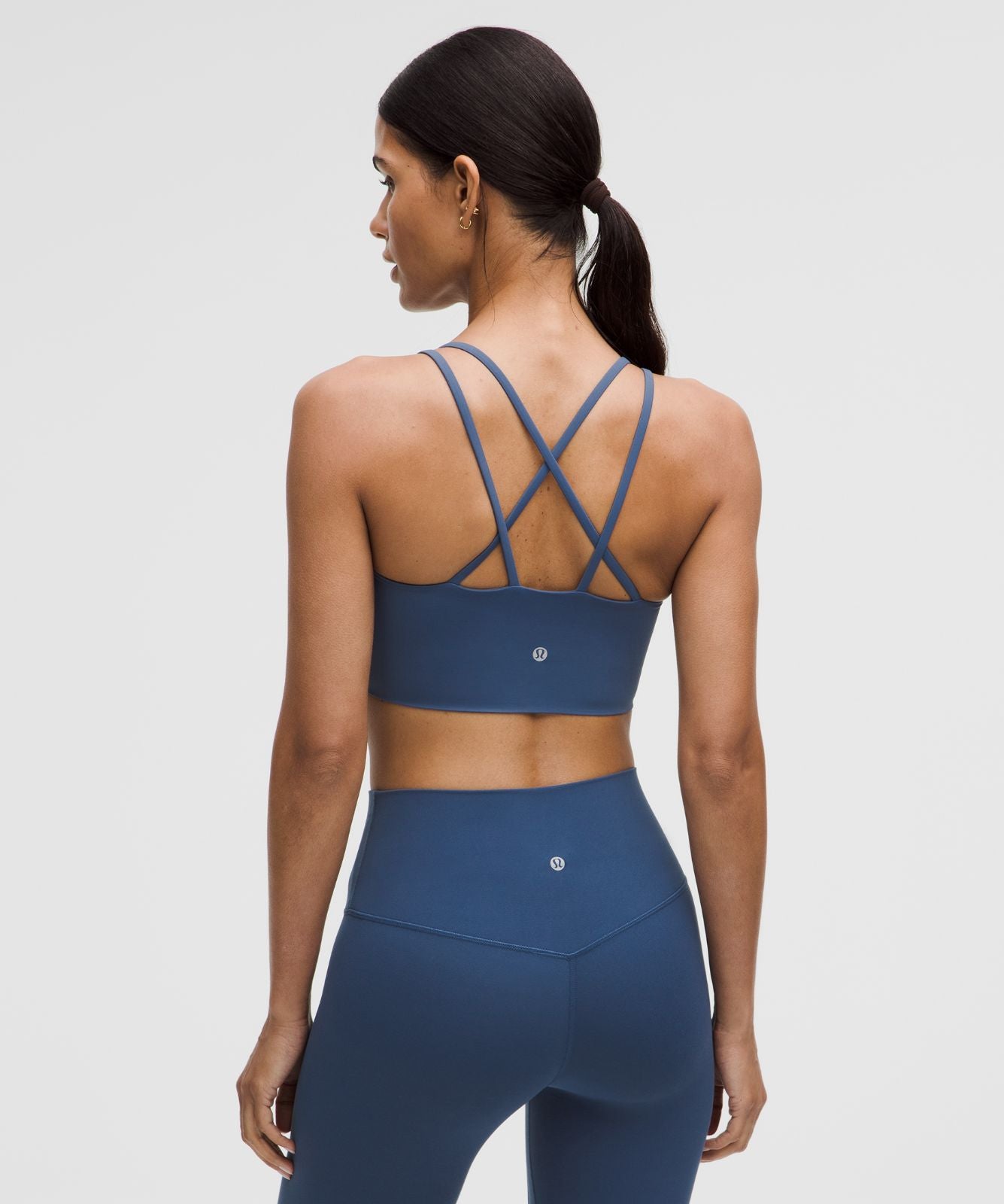 Like a Cloud Longline Bra *Light Support, B/C Cup Blue Twill