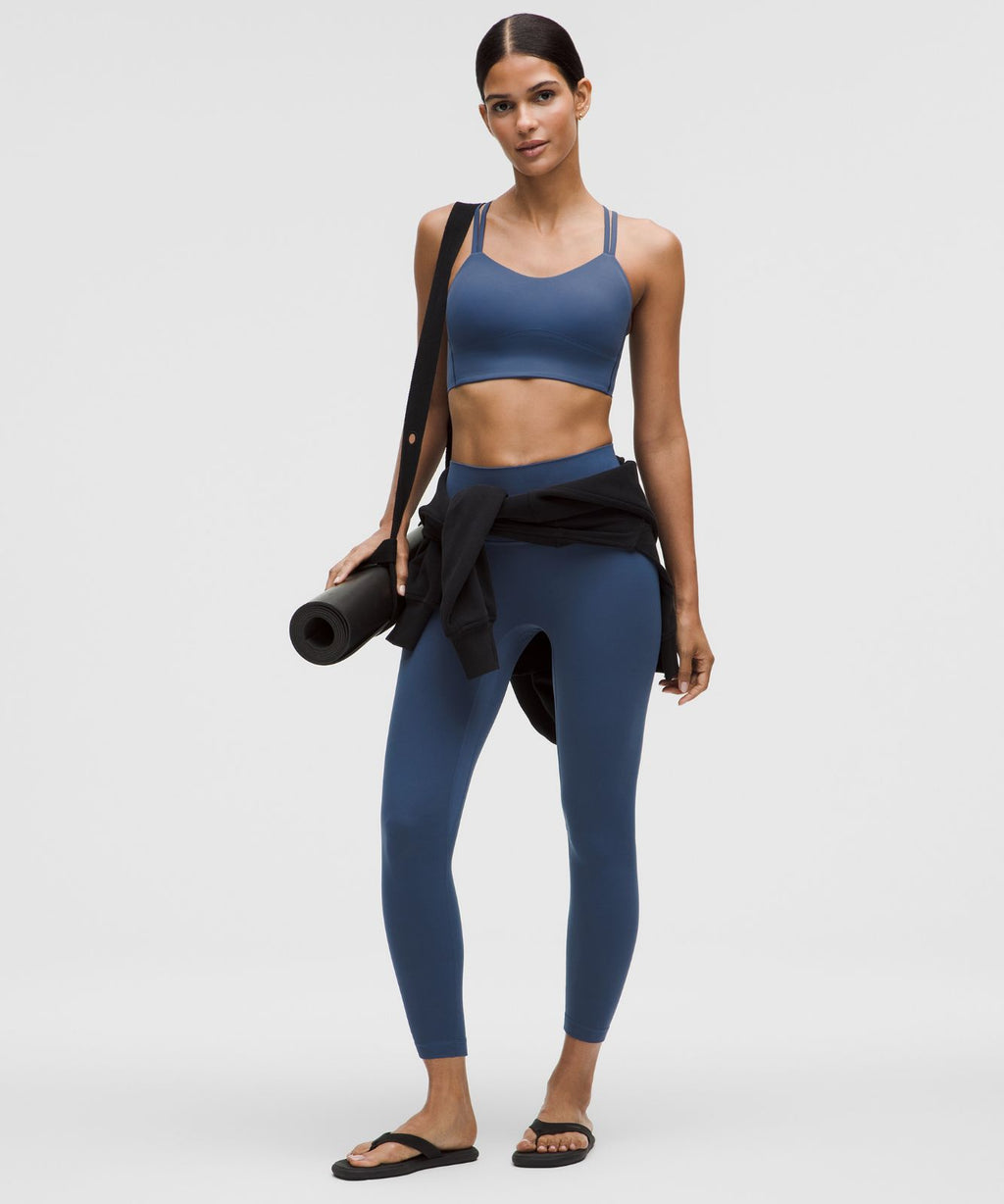 Like a Cloud Longline Bra *Light Support, B/C Cup Blue Twill