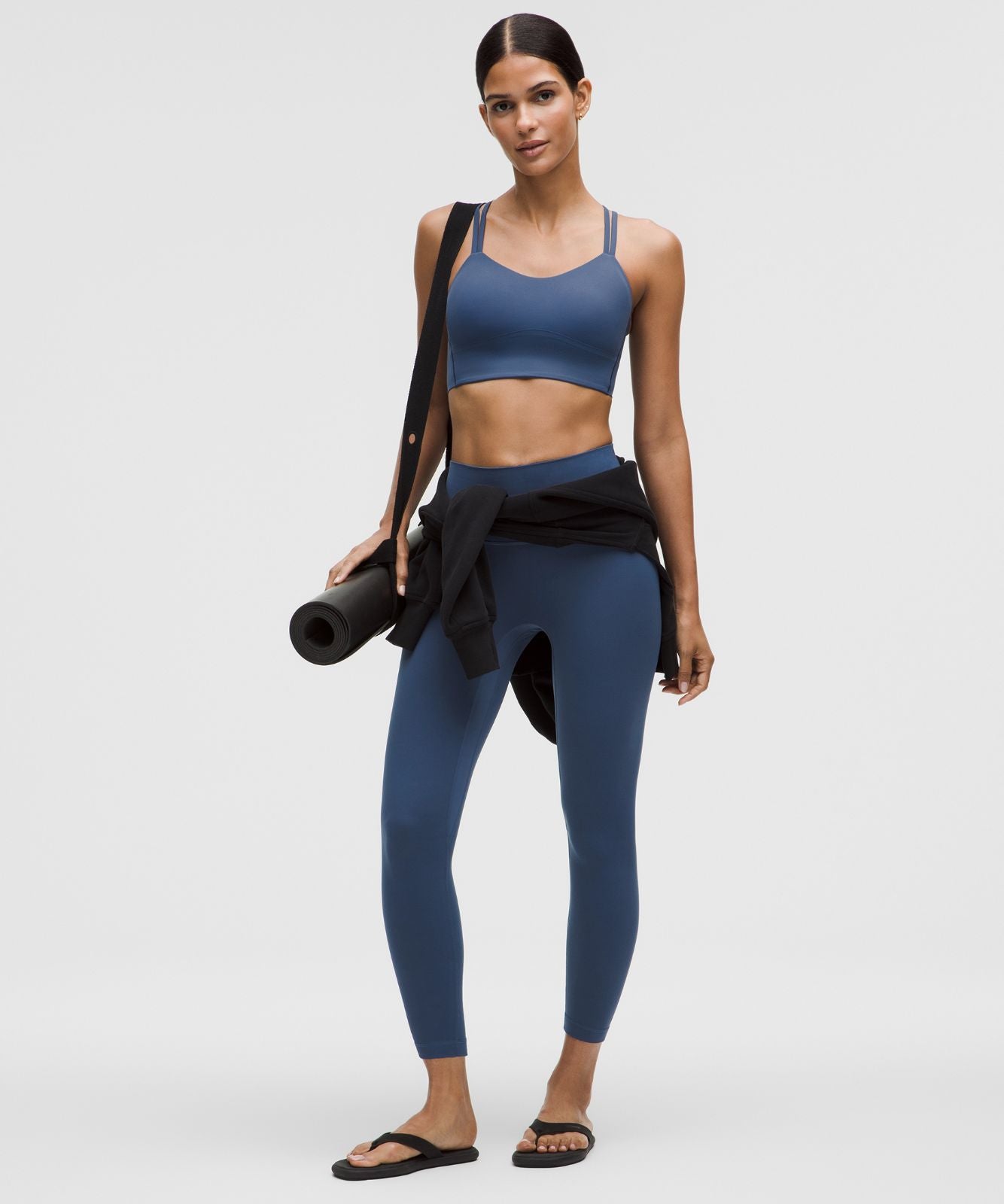 Like a Cloud Longline Bra *Light Support, B/C Cup Blue Twill