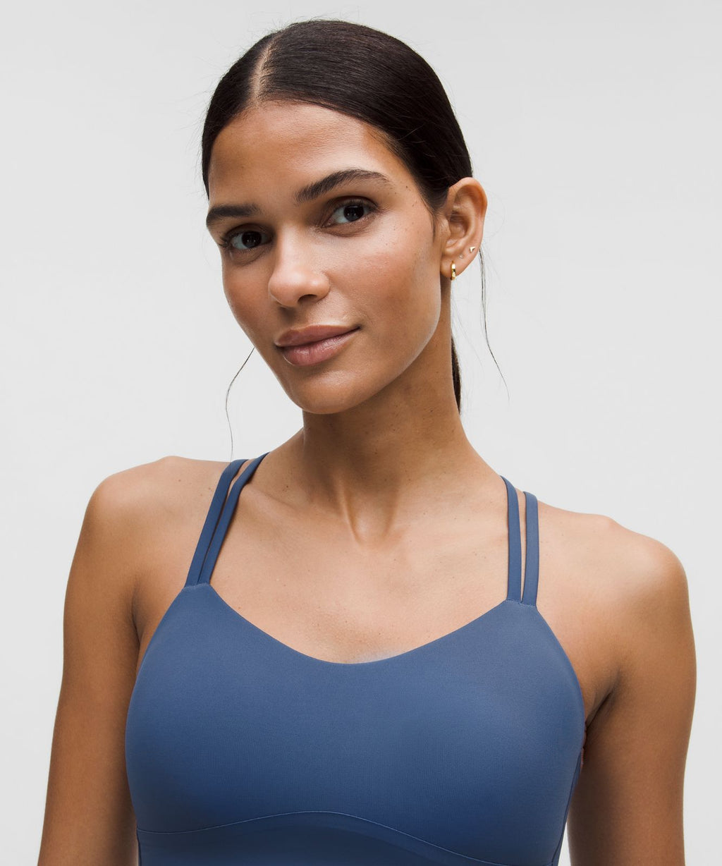 Like a Cloud Longline Bra *Light Support, B/C Cup Blue Twill