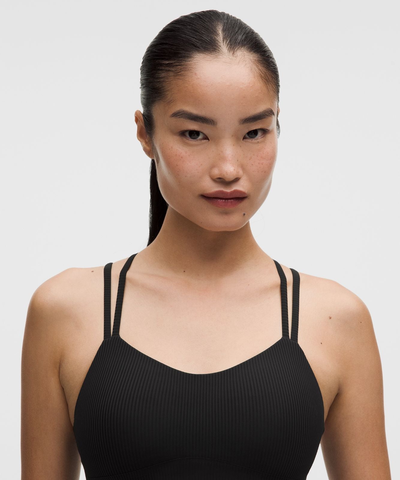 Like a Cloud Ribbed Longline Bra *Light Support, B/C Cup Black