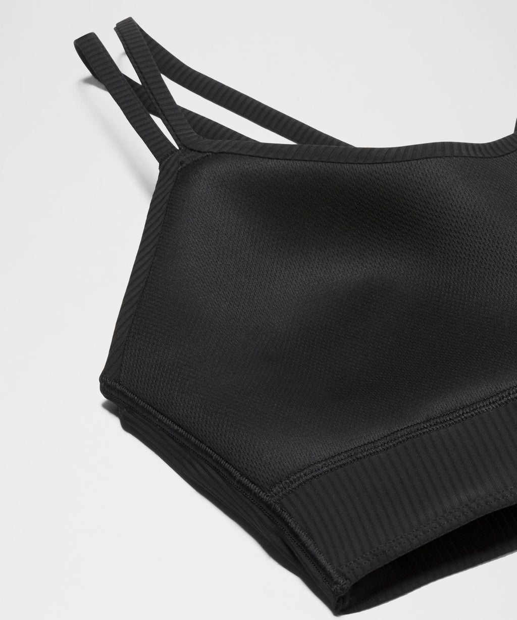 Like a Cloud Ribbed Longline Bra *Light Support, B/C Cup Black