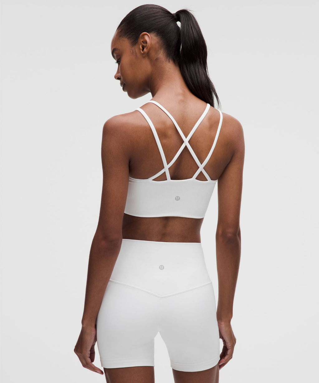 Like a Cloud Ribbed Longline Bra *Light Support, B/C Cup White