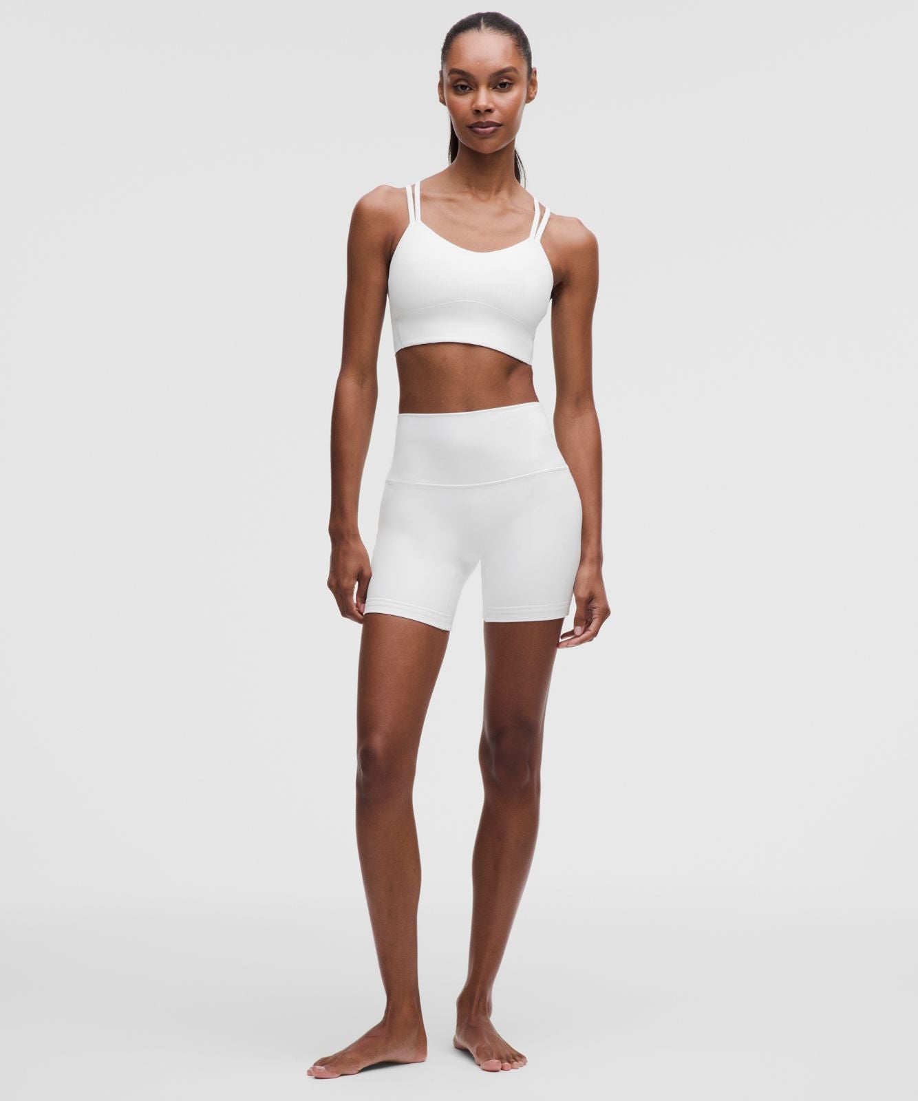 Like a Cloud Ribbed Longline Bra *Light Support, B/C Cup White