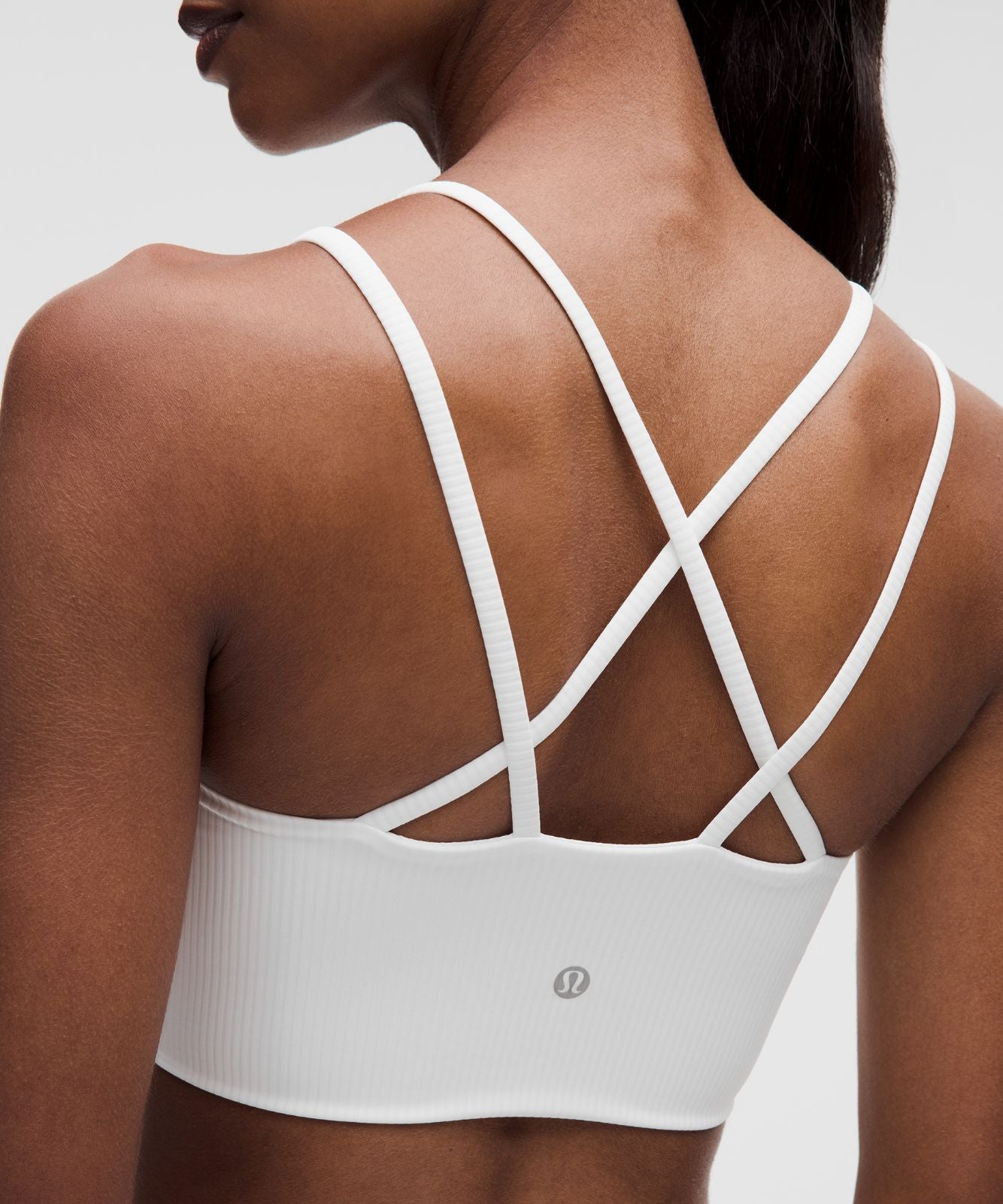 Like a Cloud Ribbed Longline Bra *Light Support, B/C Cup White