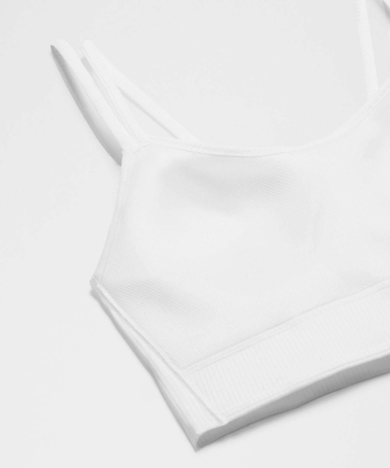 Like a Cloud Ribbed Longline Bra *Light Support, B/C Cup White