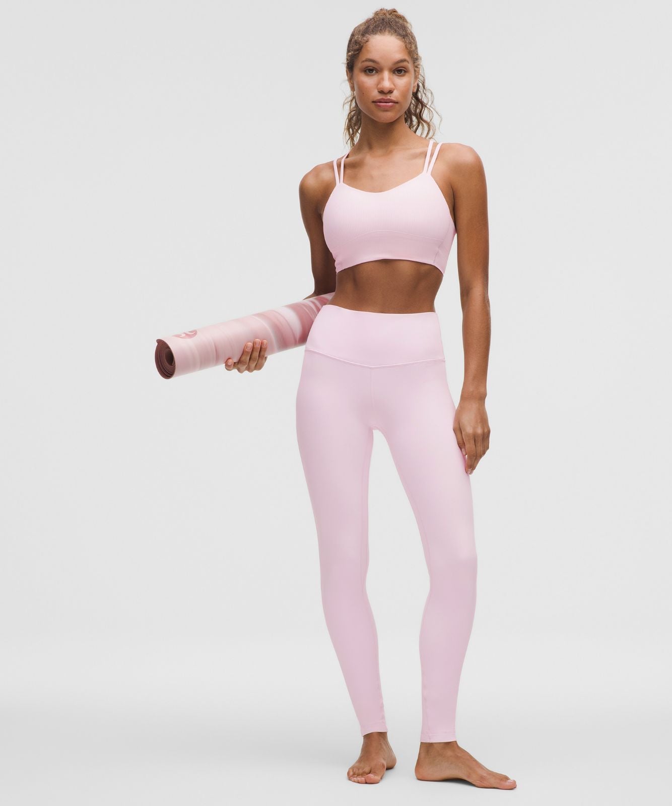 Like a Cloud Ribbed Longline Bra *Light Support, B/C Cup Blissful Pink