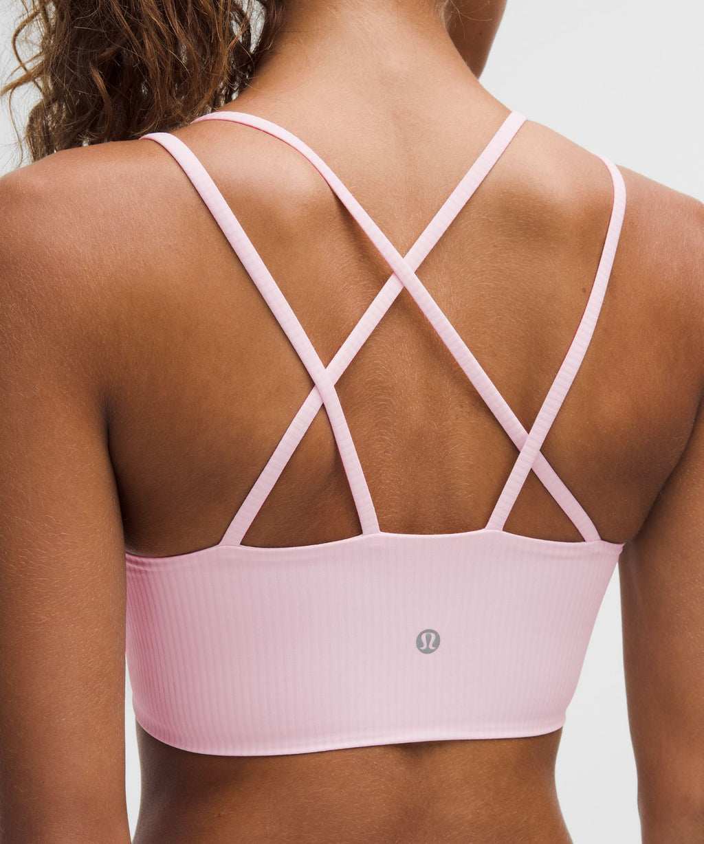 Like a Cloud Ribbed Longline Bra *Light Support, B/C Cup Blissful Pink