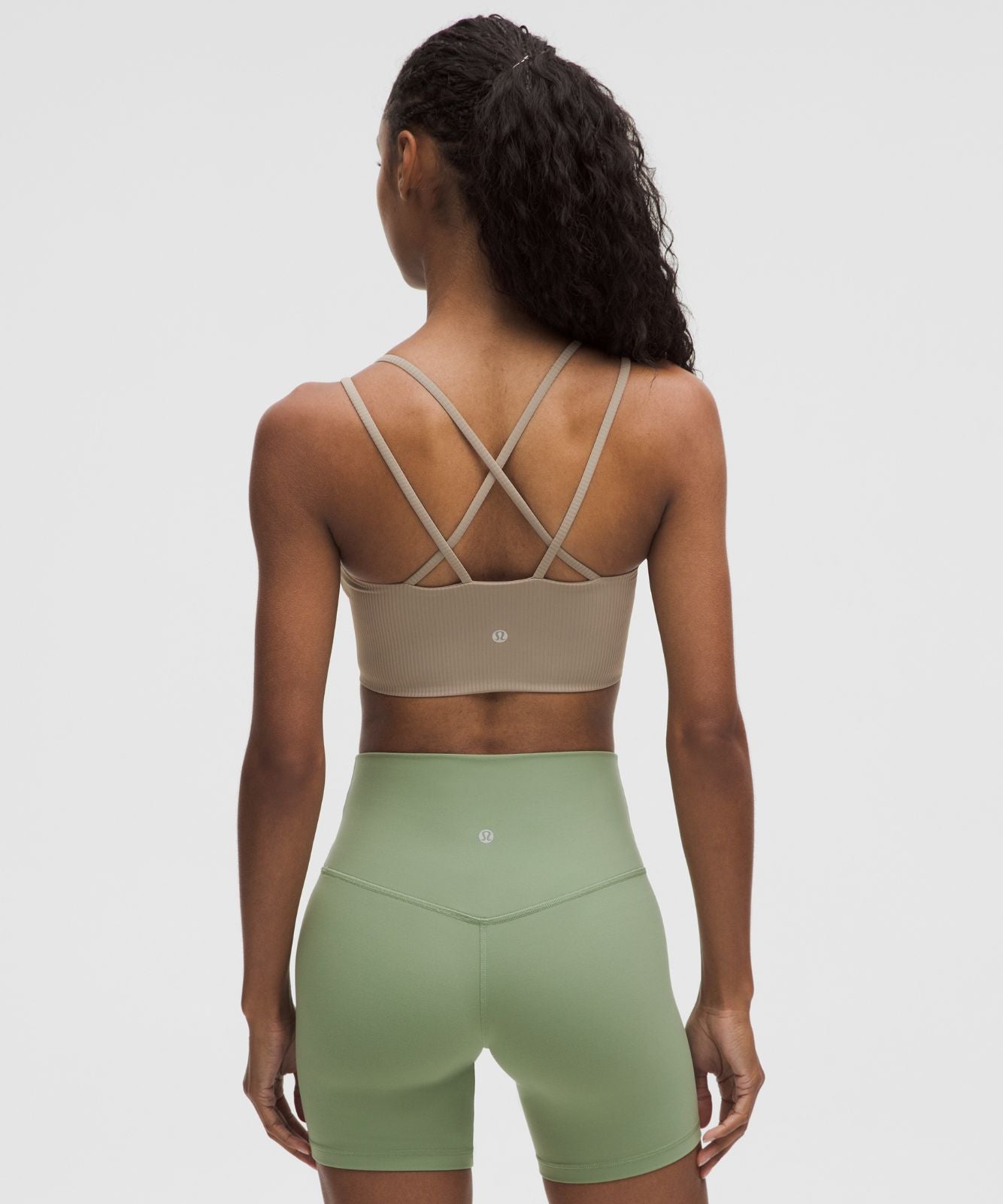 Like a Cloud Ribbed Longline Bra *Light Support, B/C Cup Warm Ash Grey
