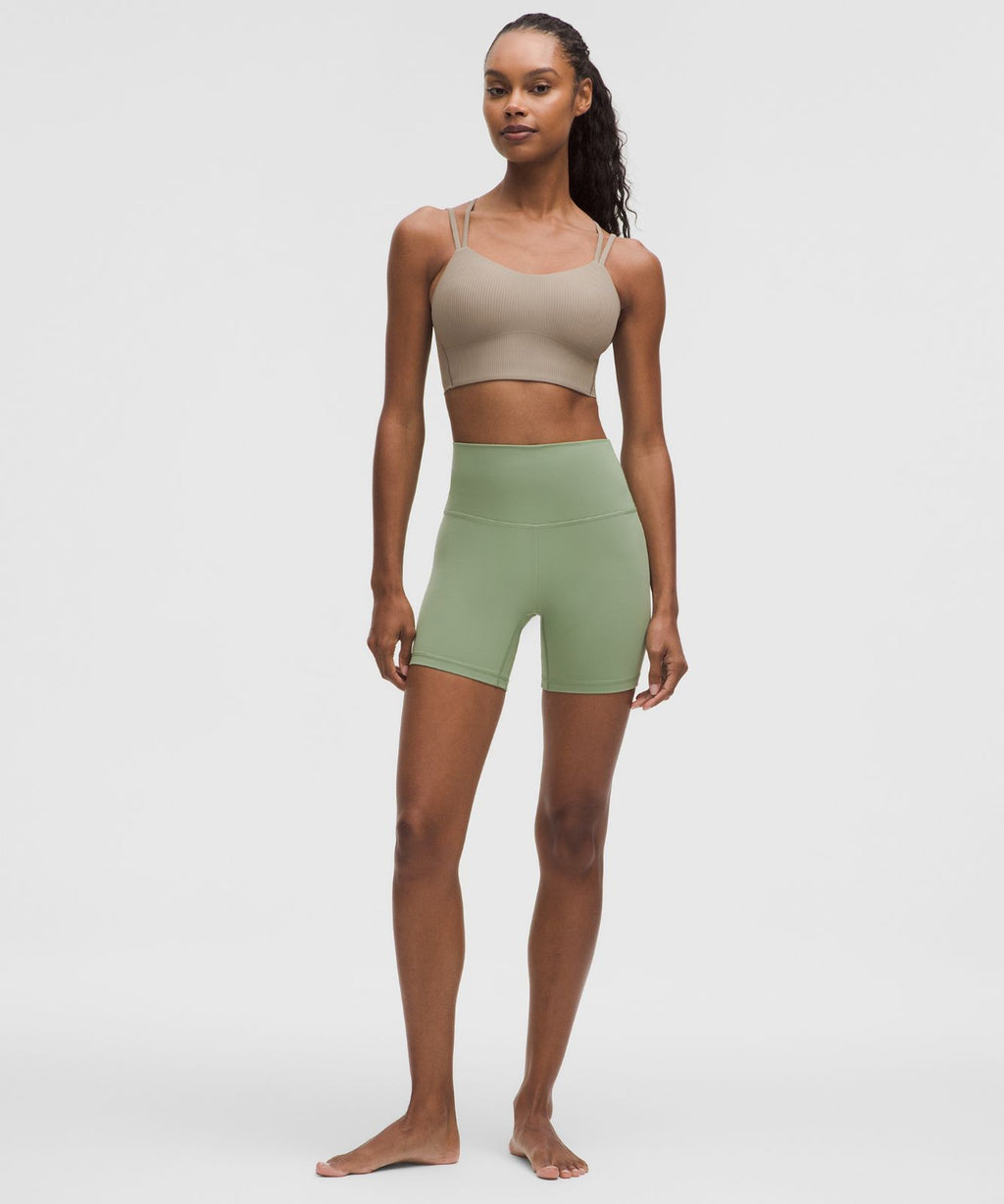 Like a Cloud Ribbed Longline Bra *Light Support, B/C Cup Warm Ash Grey