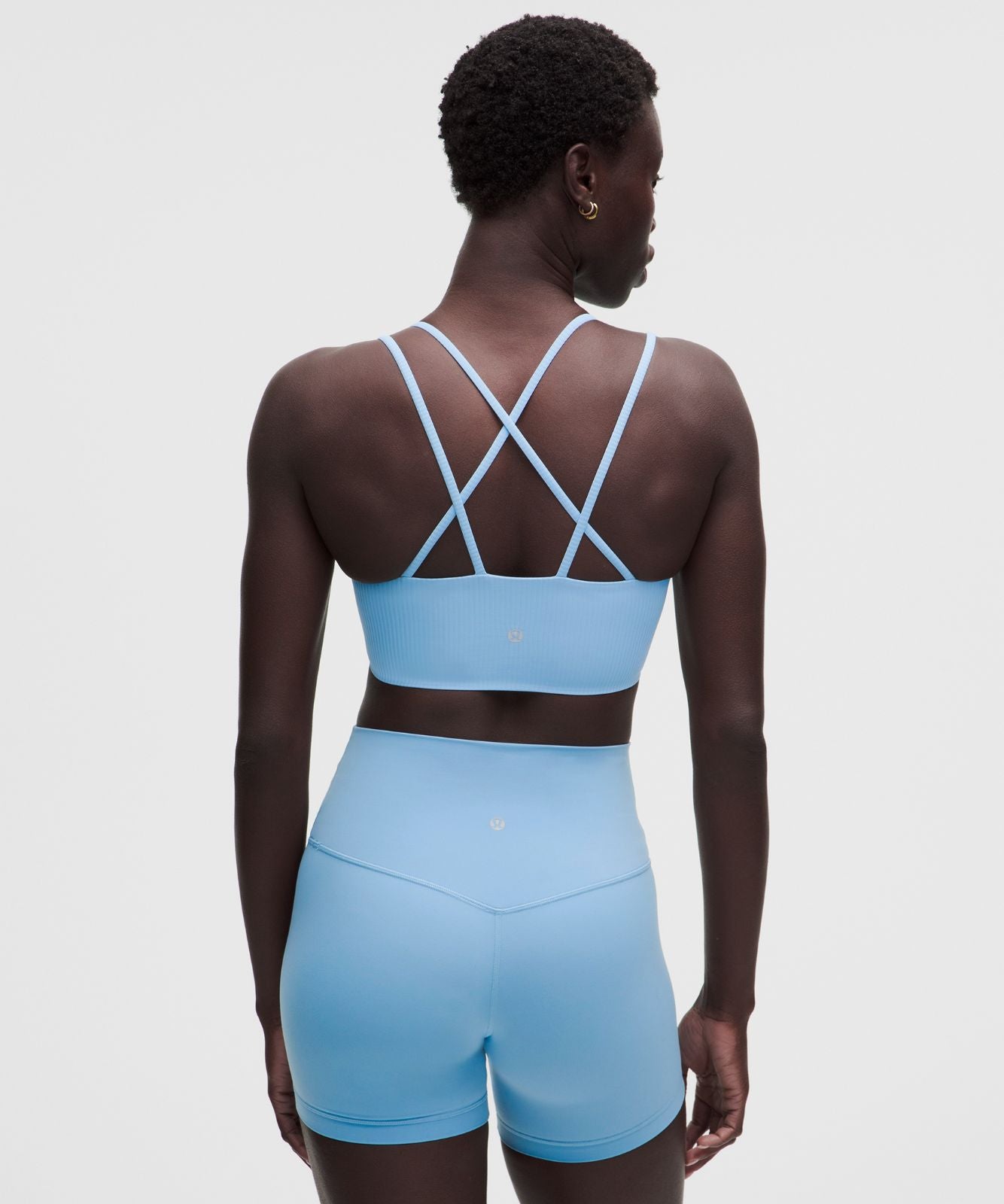 Like a Cloud Ribbed Longline Bra *Light Support, B/C Cup Dreamy Blue