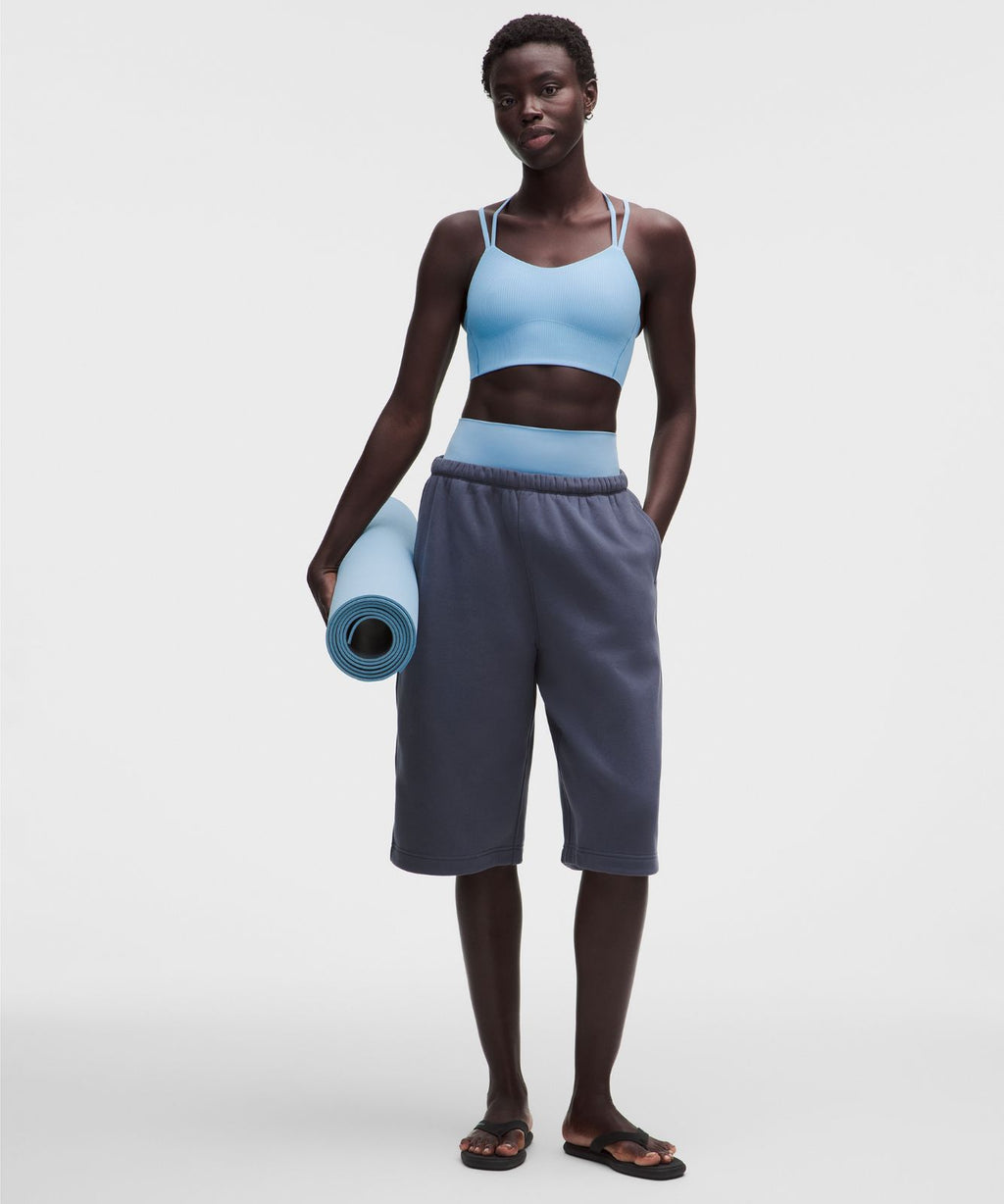 Like a Cloud Ribbed Longline Bra *Light Support, B/C Cup Dreamy Blue