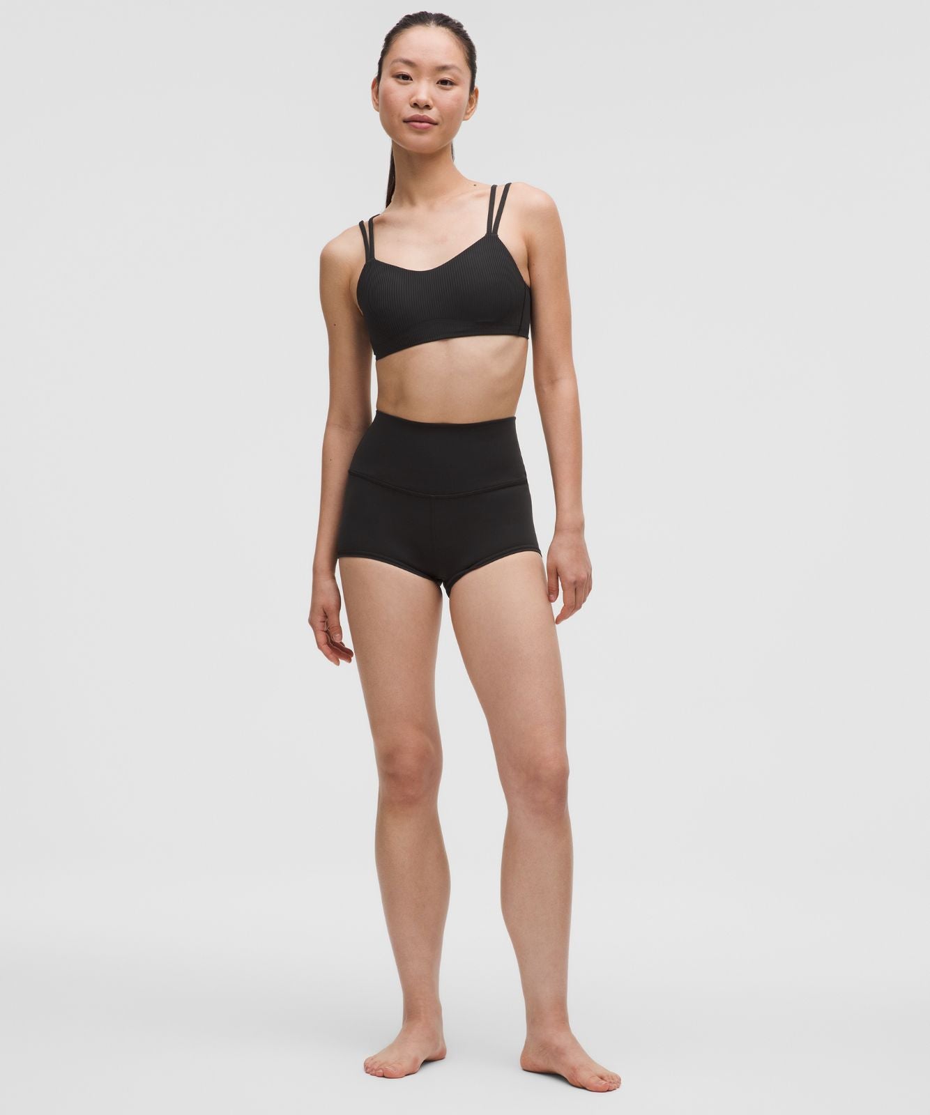Like a Cloud Ribbed Bra *Light Support, B/C Cup Black