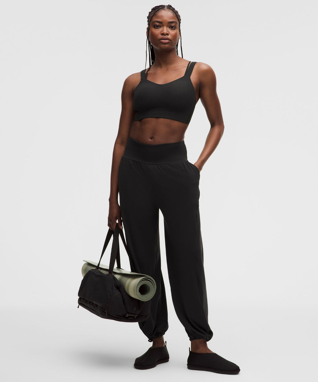 Like a Cloud Ribbed Longline Bra *Light Support, D/DD Cup Black