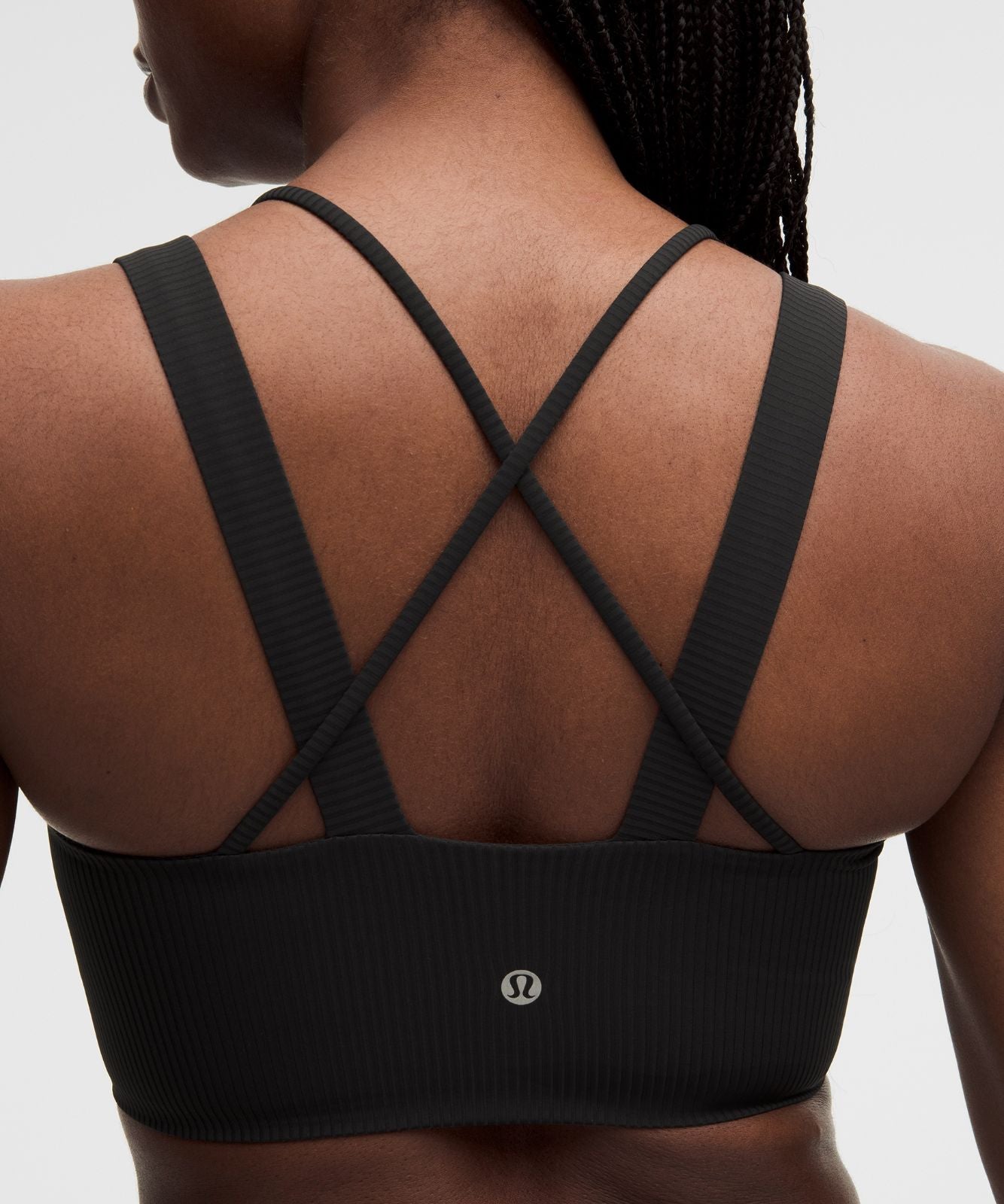 Like a Cloud Ribbed Longline Bra *Light Support, D/DD Cup Black