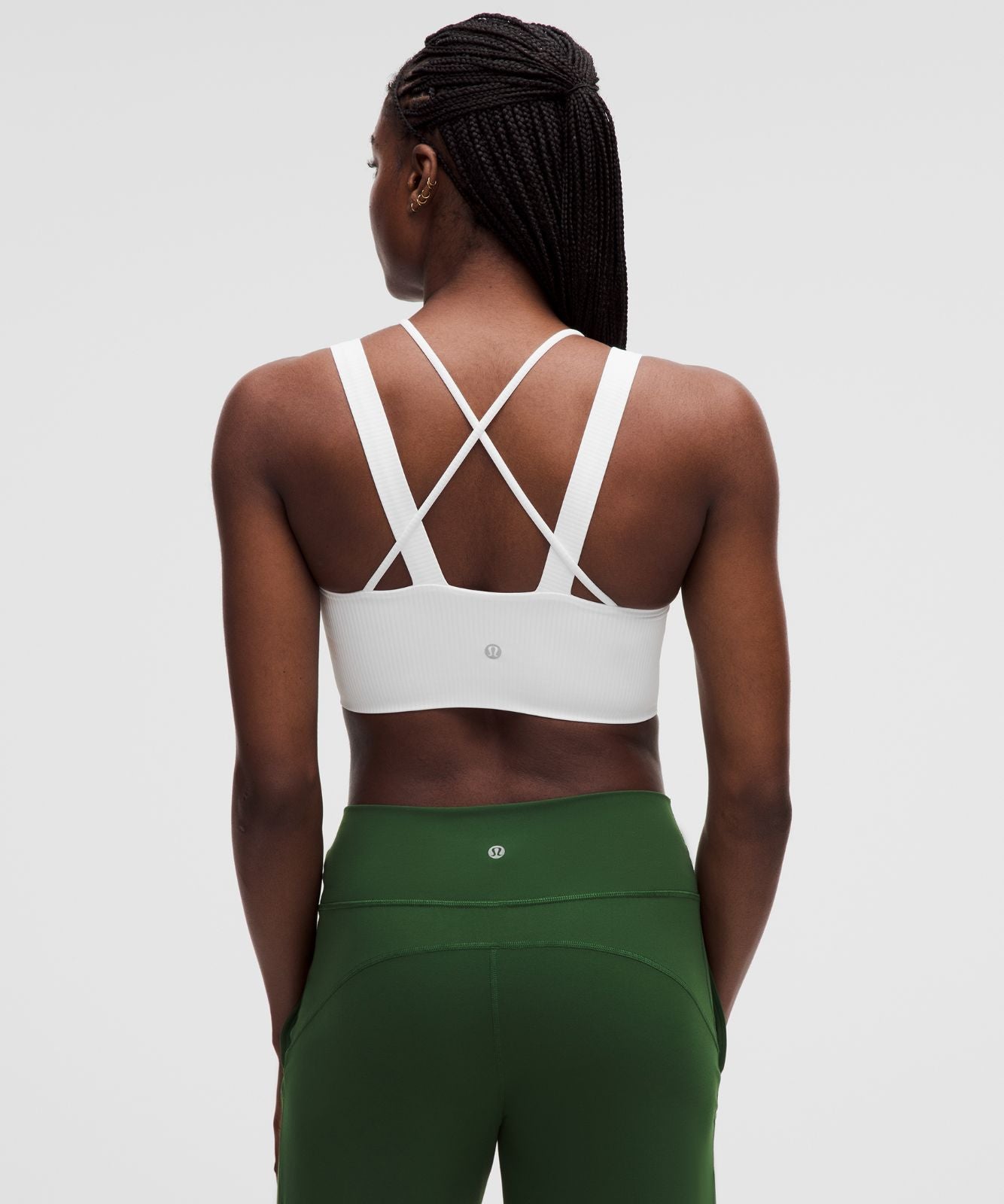Like a Cloud Ribbed Longline Bra *Light Support, D/DD Cup White