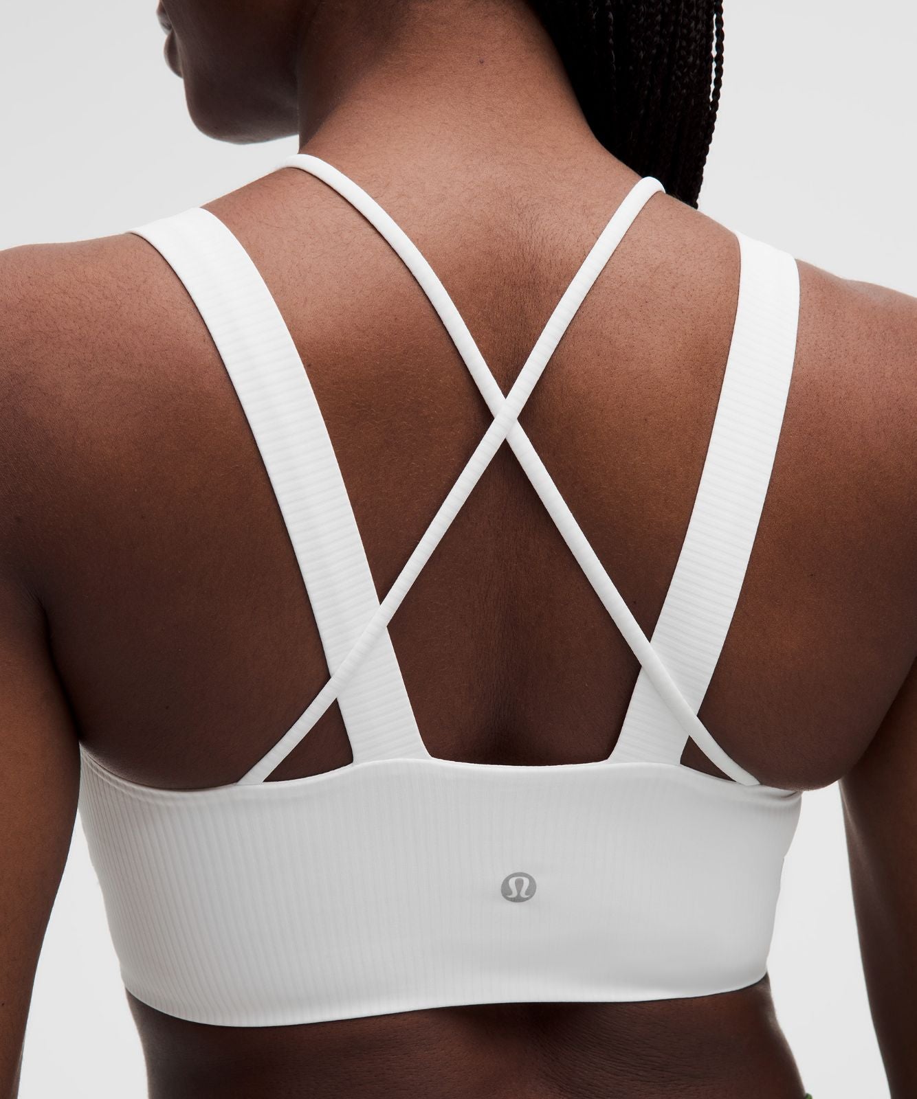 Like a Cloud Ribbed Longline Bra *Light Support, D/DD Cup White