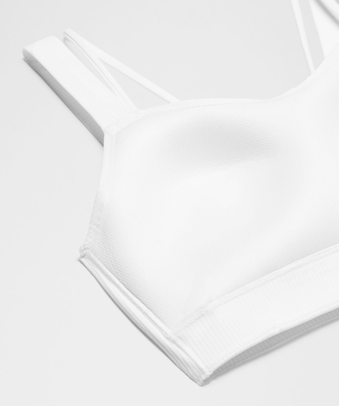 Like a Cloud Ribbed Longline Bra *Light Support, D/DD Cup White