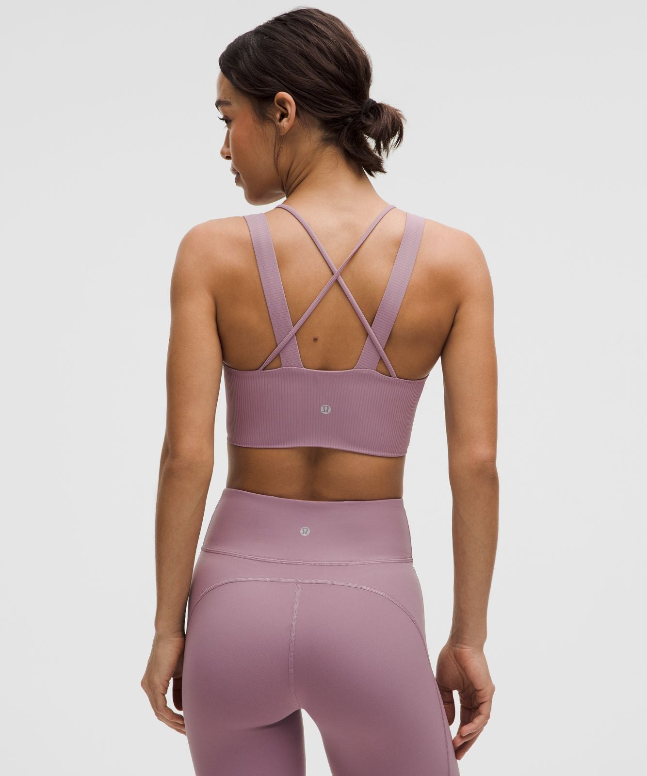 Like a Cloud Ribbed Longline Bra *Light Support, D/DD Cup Lavender Lux