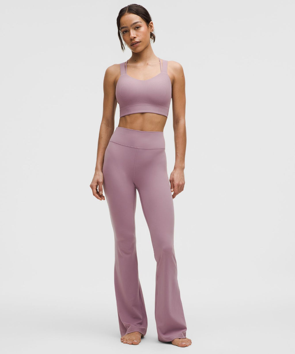 Like a Cloud Ribbed Longline Bra *Light Support, D/DD Cup Lavender Lux