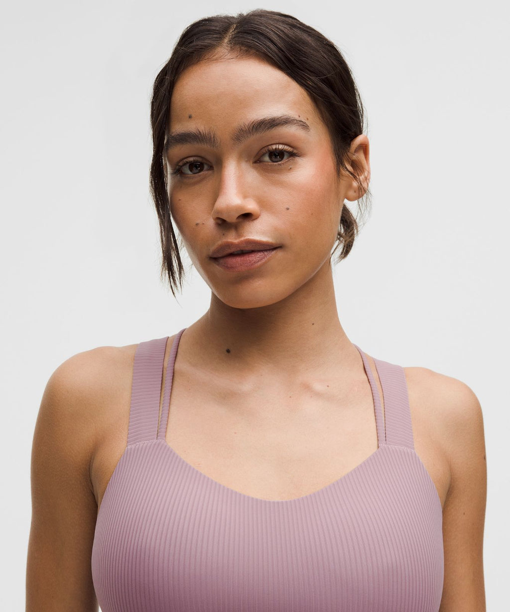 Like a Cloud Ribbed Longline Bra *Light Support, D/DD Cup Lavender Lux