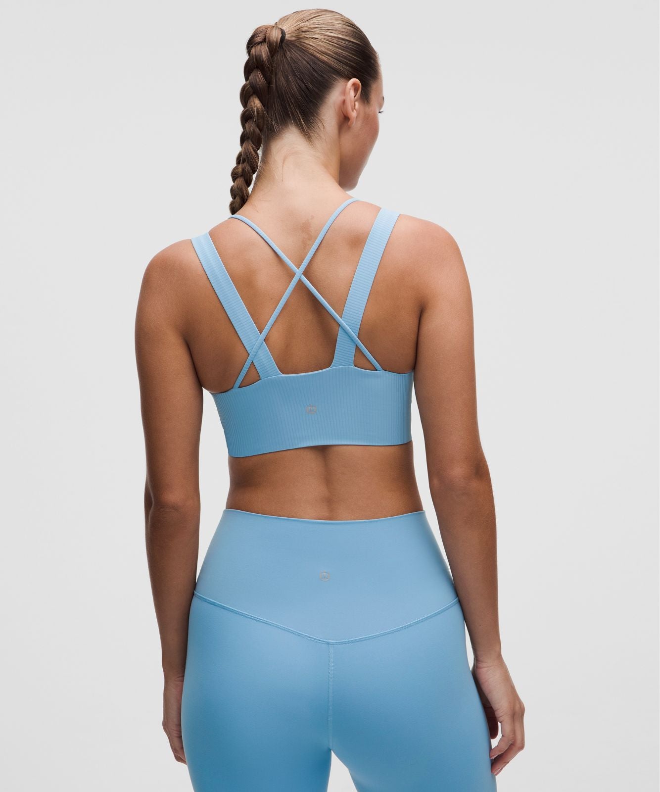 Like a Cloud Ribbed Longline Bra *Light Support, D/DD Cup Dreamy Blue