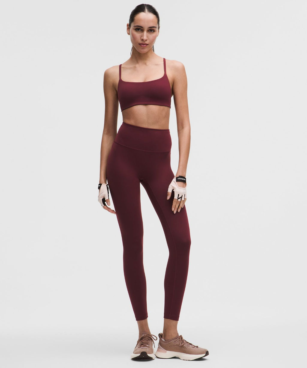 Wunder Train Strappy Racer Bra *Light Support, A/B Cup Burgundy Bay