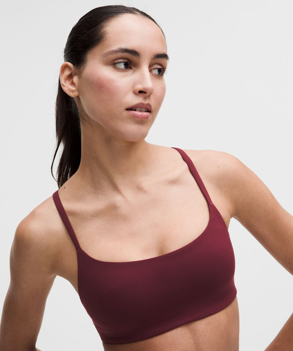 Wunder Train Strappy Racer Bra *Light Support, A/B Cup Burgundy Bay