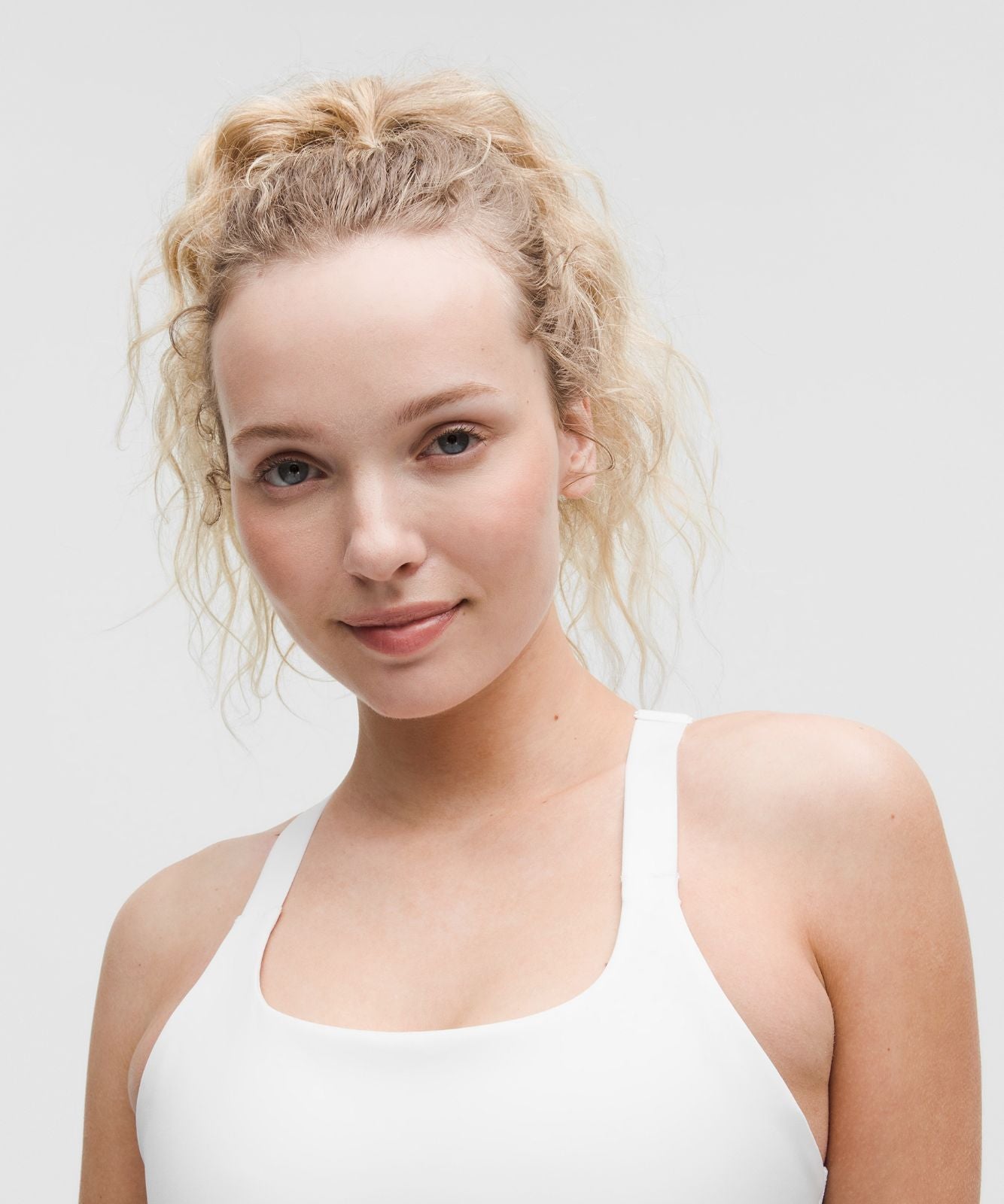 Ultralu Square-Neck Workout Bra *Medium Support, B/C Cup White