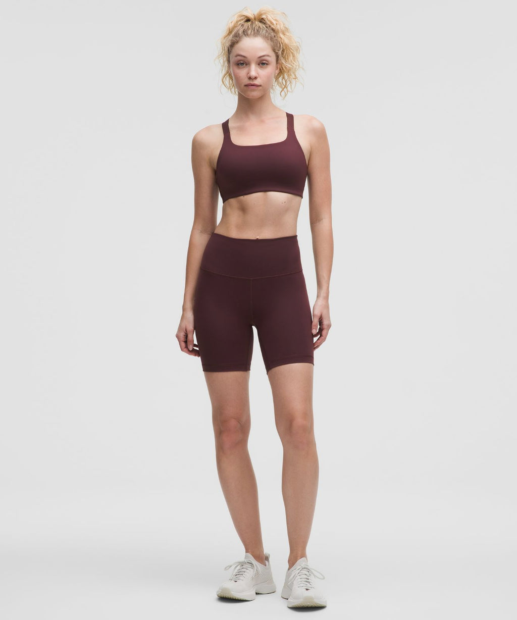 Ultralu Square-Neck Workout Bra *Medium Support, B/C Cup Goodnight Plum