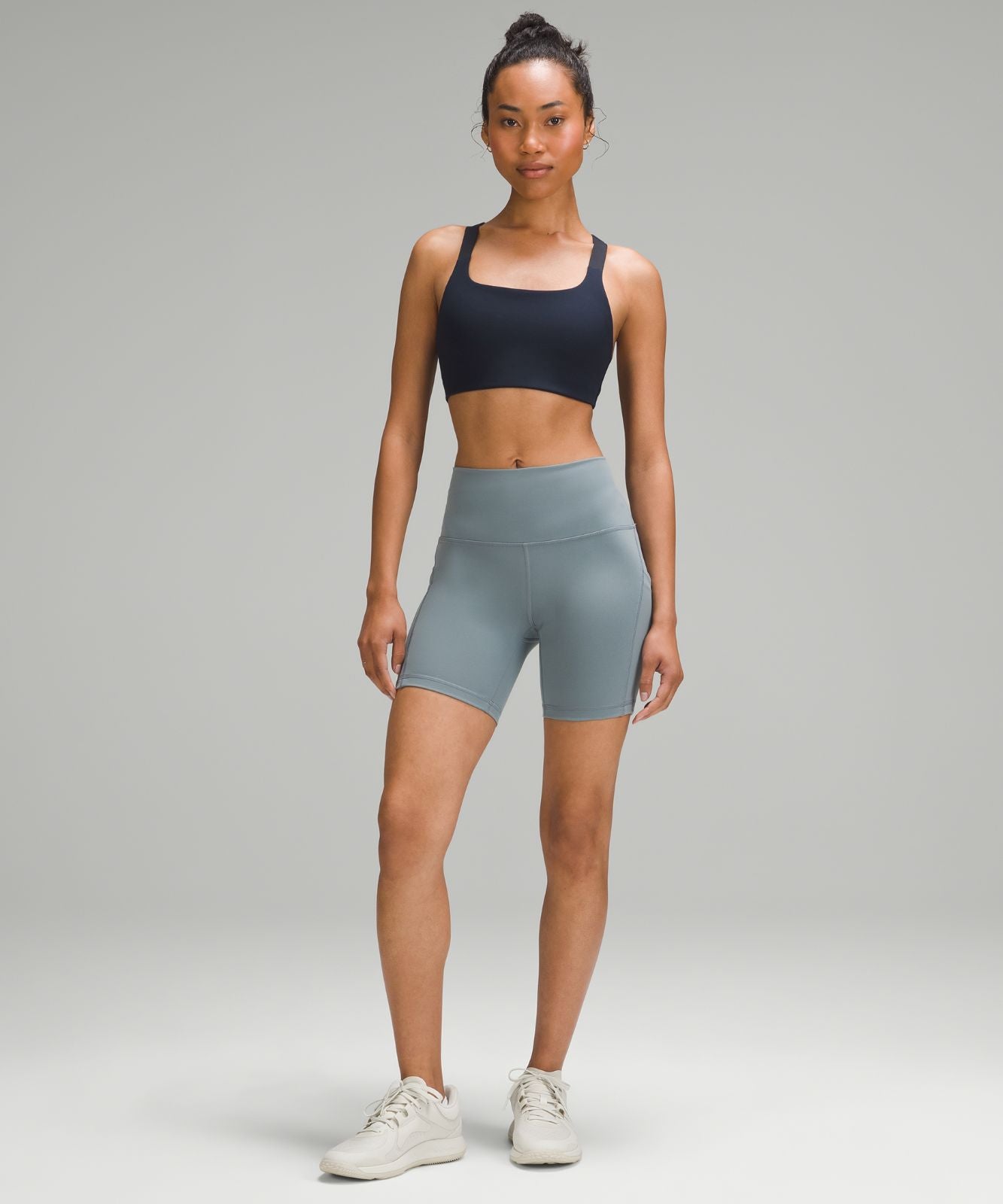 Ultralu Square-Neck Workout Bra *Medium Support, B/C Cup True Navy