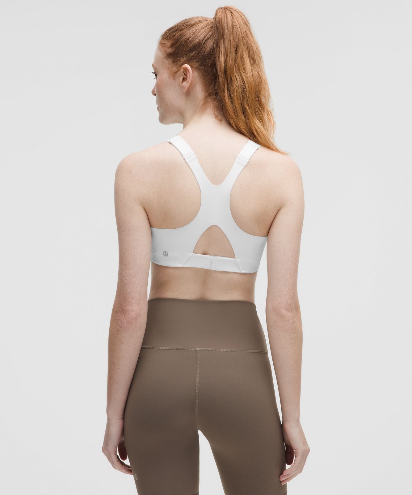 Ultralu Square-Neck Workout Bra *Medium Support, D/DD Cup White
