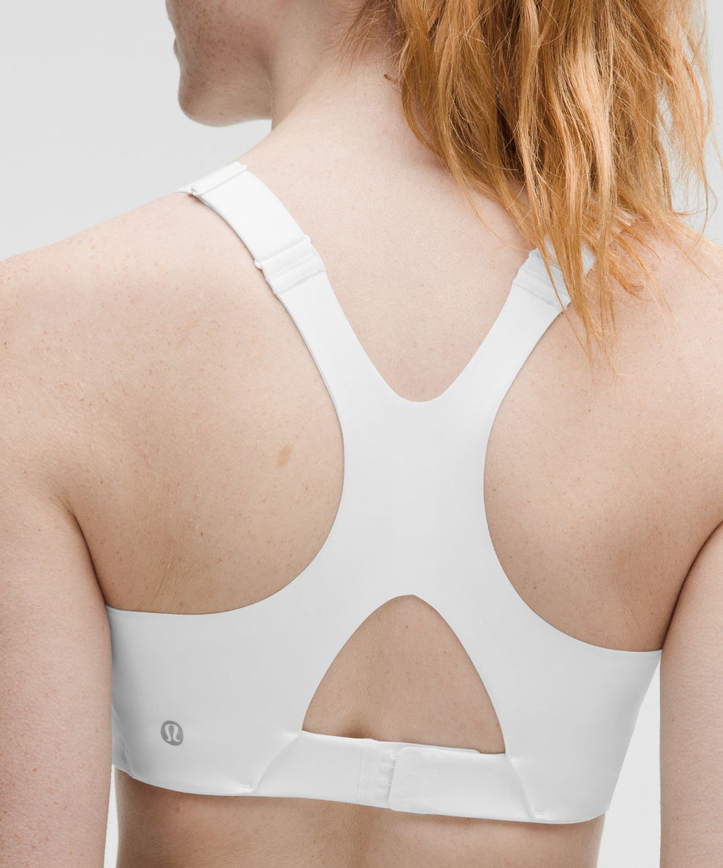 Ultralu Square-Neck Workout Bra *Medium Support, D/DD Cup White