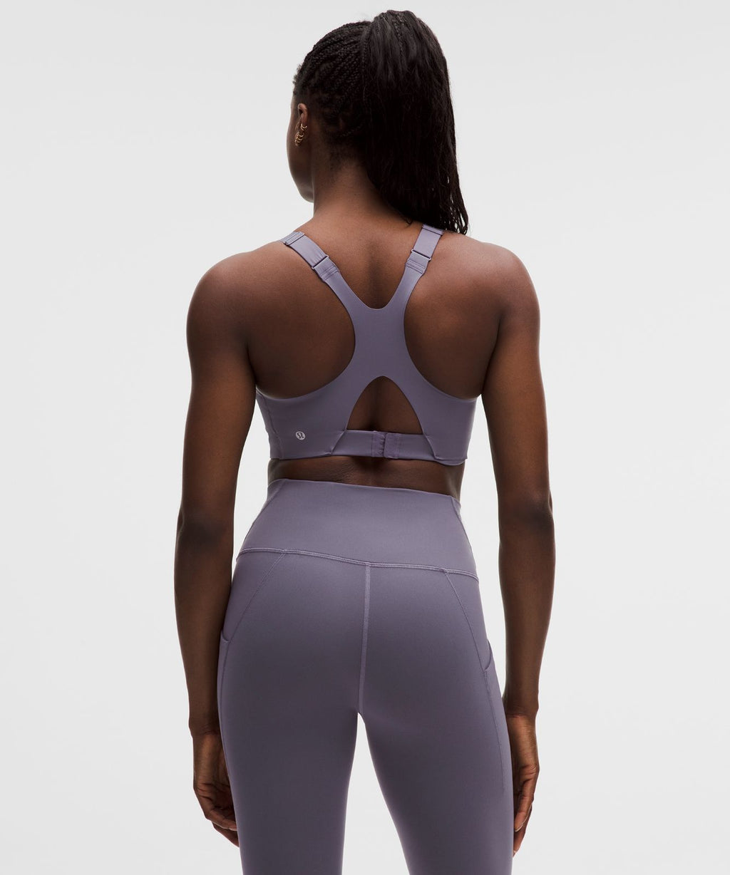 Ultralu Square-Neck Workout Bra *Medium Support, D/DD Cup Grape Mist
