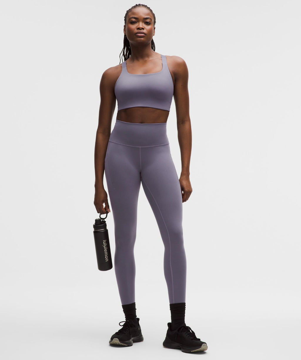 Ultralu Square-Neck Workout Bra *Medium Support, D/DD Cup Grape Mist