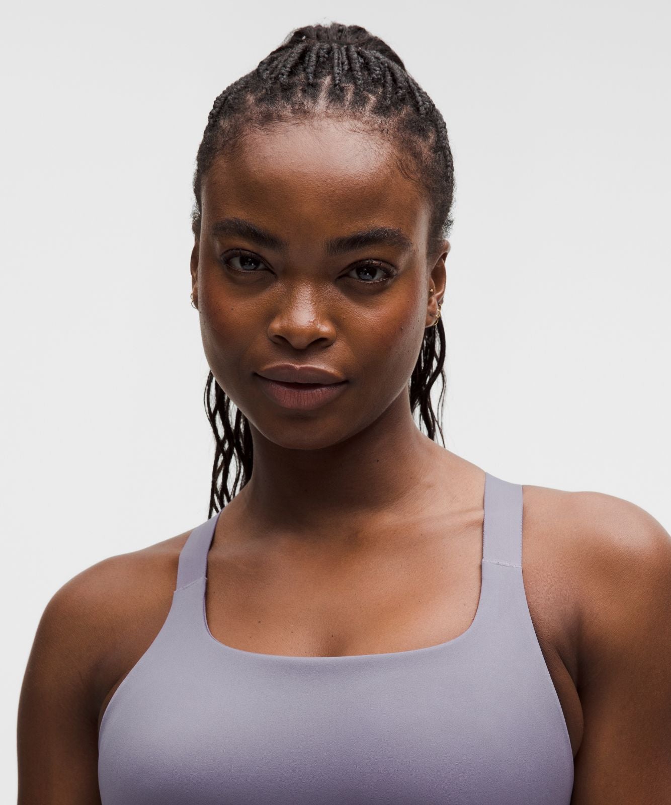 Ultralu Square-Neck Workout Bra *Medium Support, D/DD Cup Grape Mist