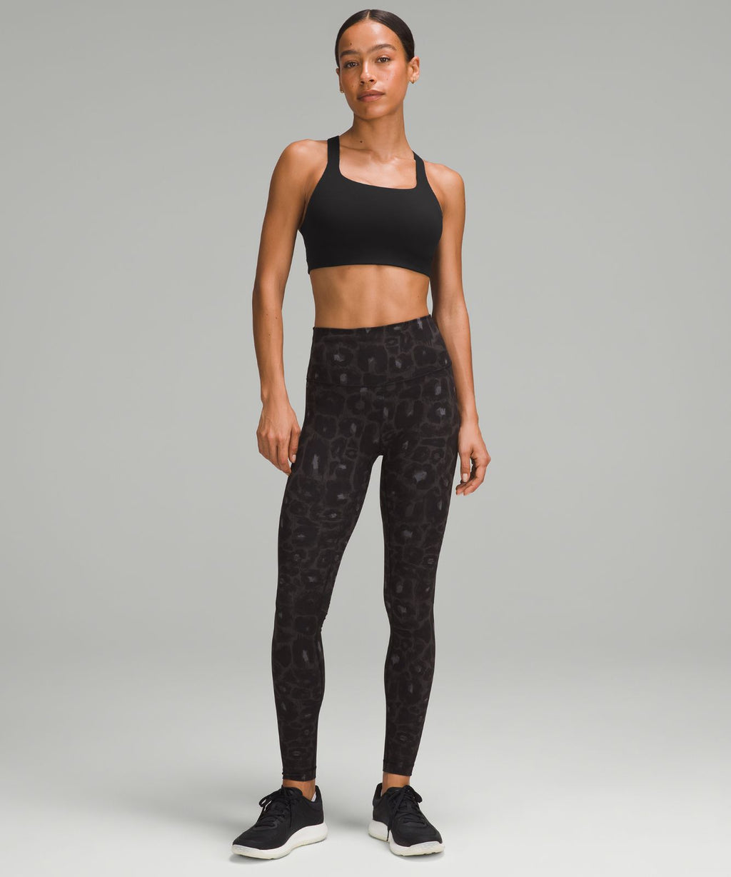 Ultralu Square-Neck Workout Bra *Medium Support, D/DD Cup Black