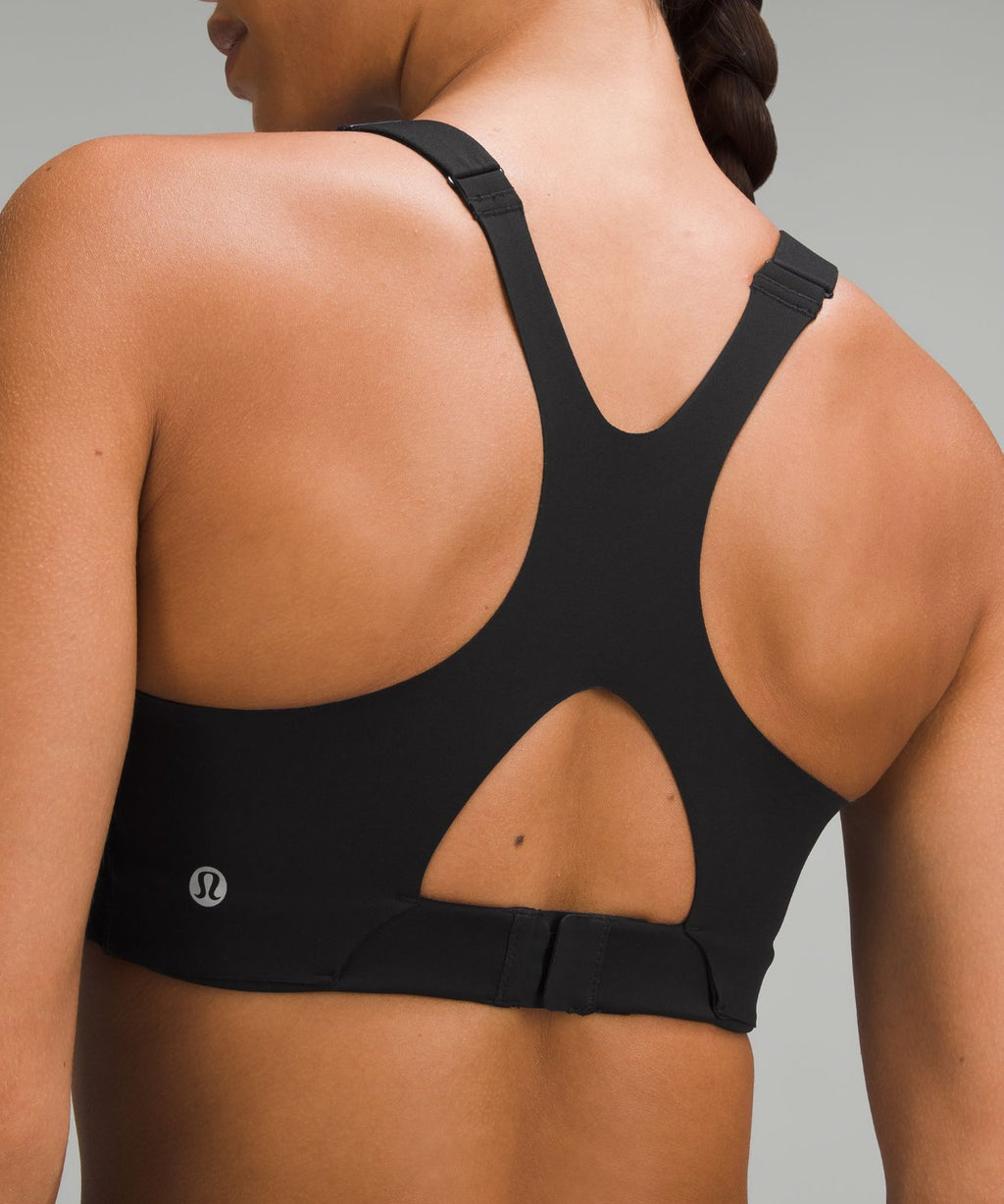 Ultralu Square-Neck Workout Bra *Medium Support, D/DD Cup Black