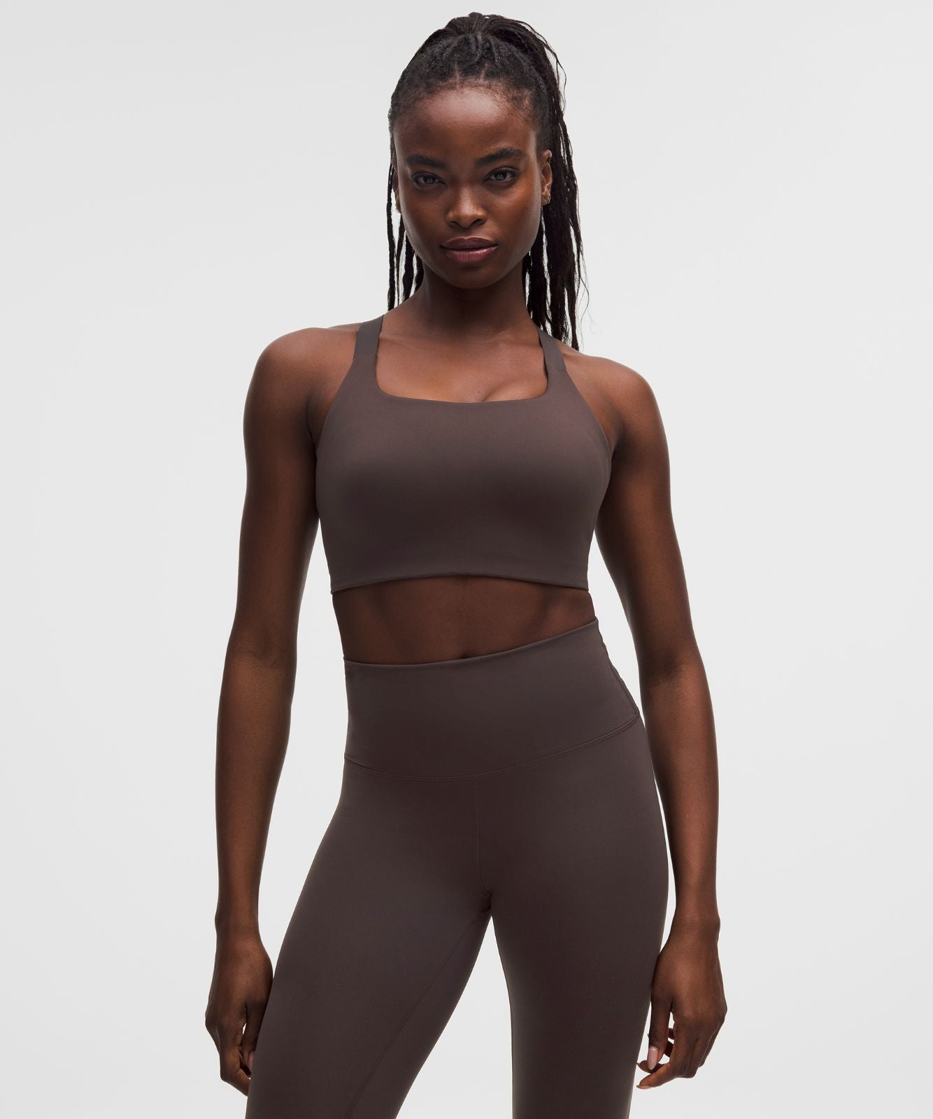 Ultralu Square-Neck Workout Bra *Medium Support, D/DD Cup Sequoia