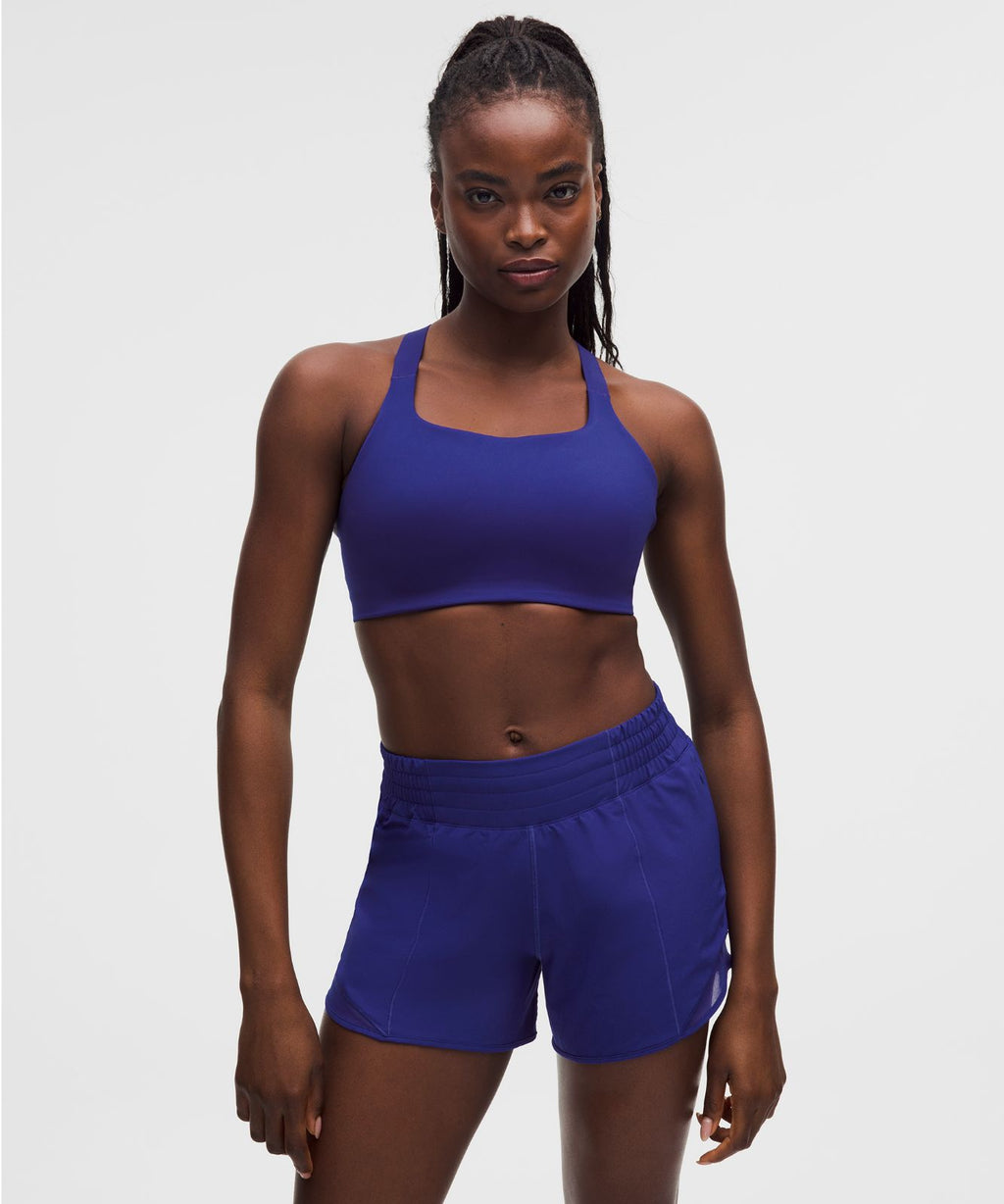 Ultralu Square-Neck Workout Bra *Medium Support, D/DD Cup Deep Sea Blue