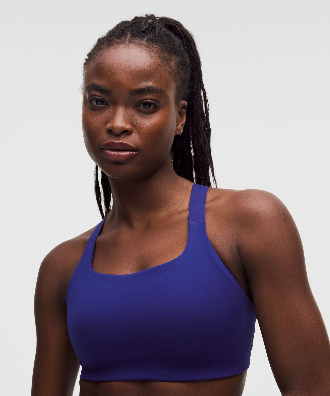 Ultralu Square-Neck Workout Bra *Medium Support, D/DD Cup Deep Sea Blue