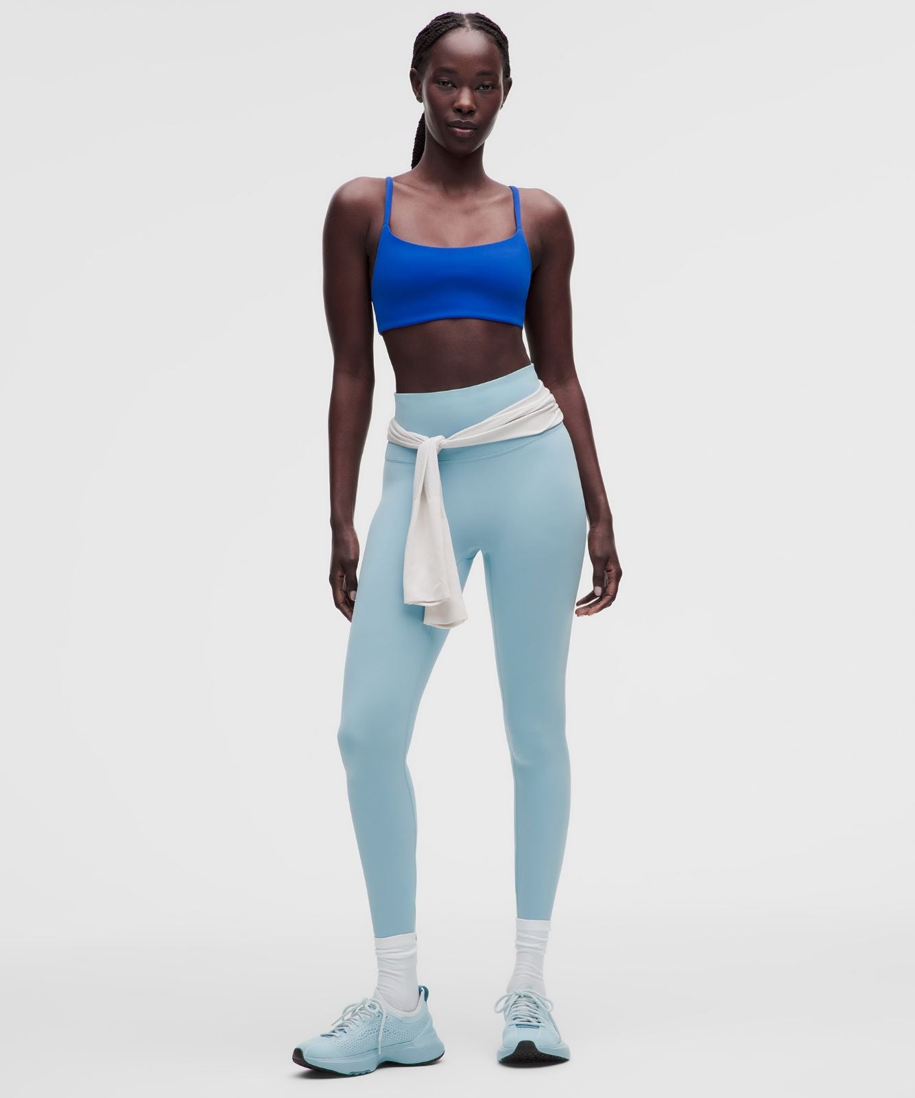 Wunder Train Strappy Racer Bra *Light Support, A/B Cup Beach Ball Blue