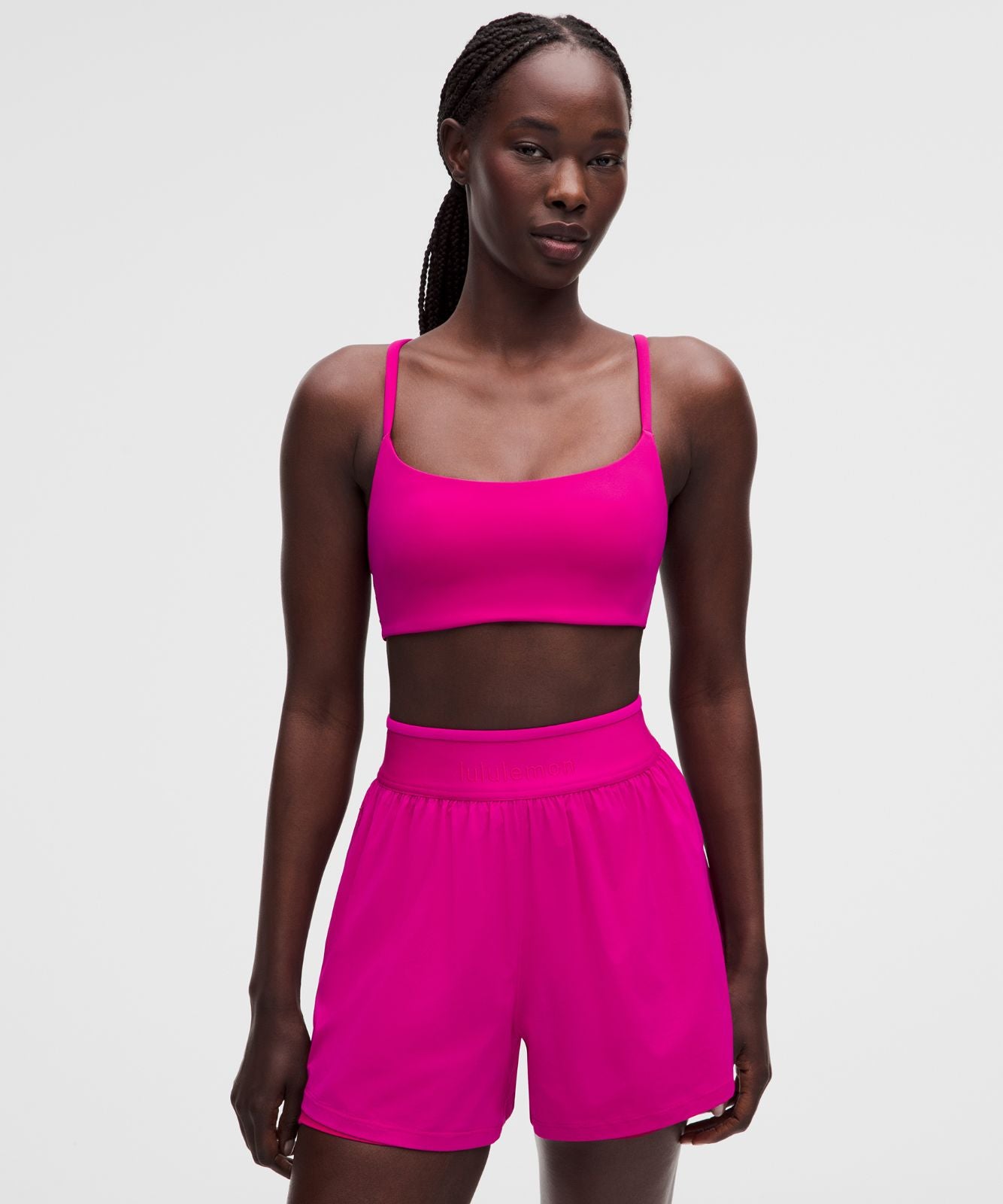 Wunder Train Strappy Racer Bra *Light Support, A/B Cup Pink Flare