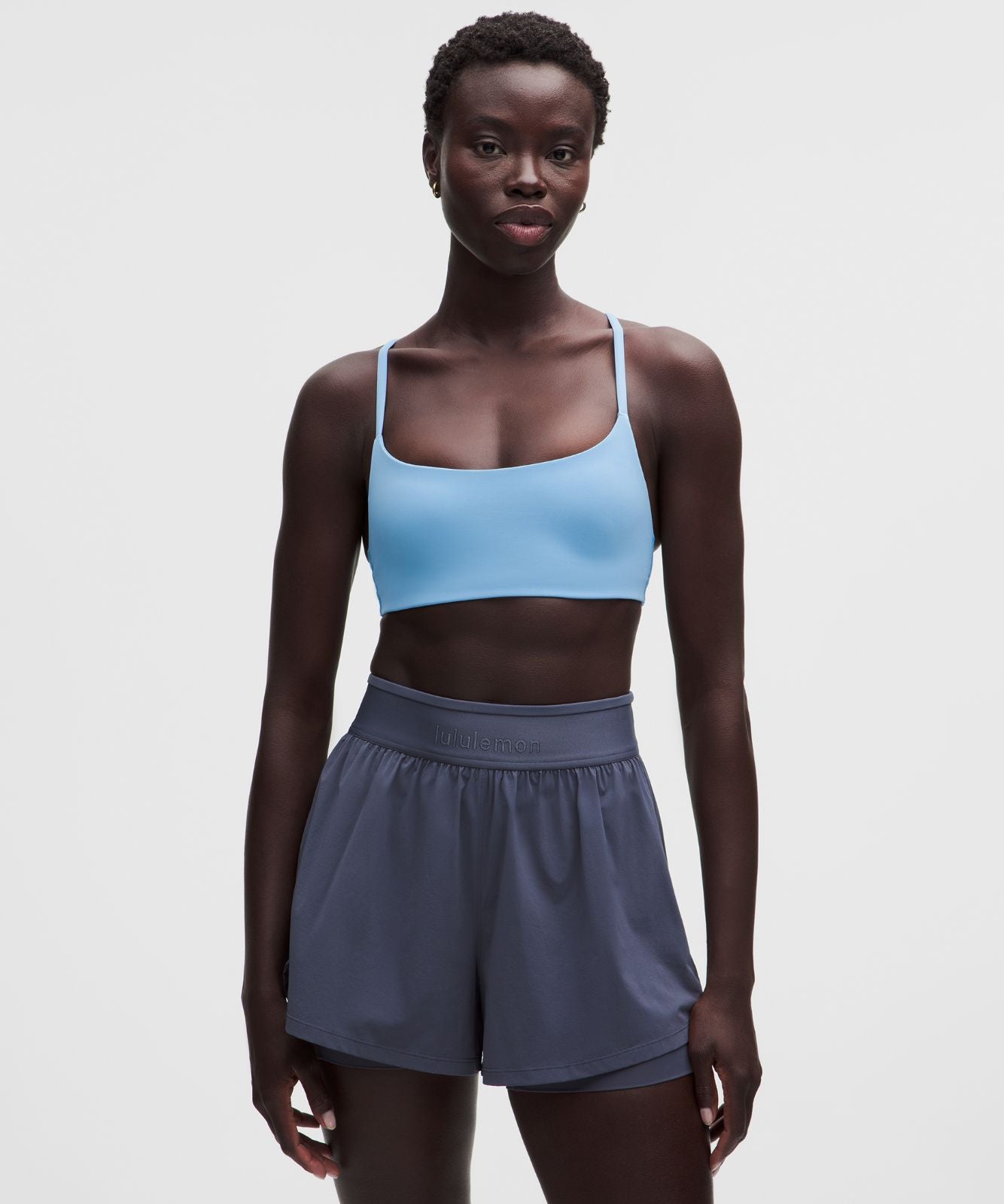 Wunder Train Strappy Racer Bra *Light Support, A/B Cup Dreamy Blue